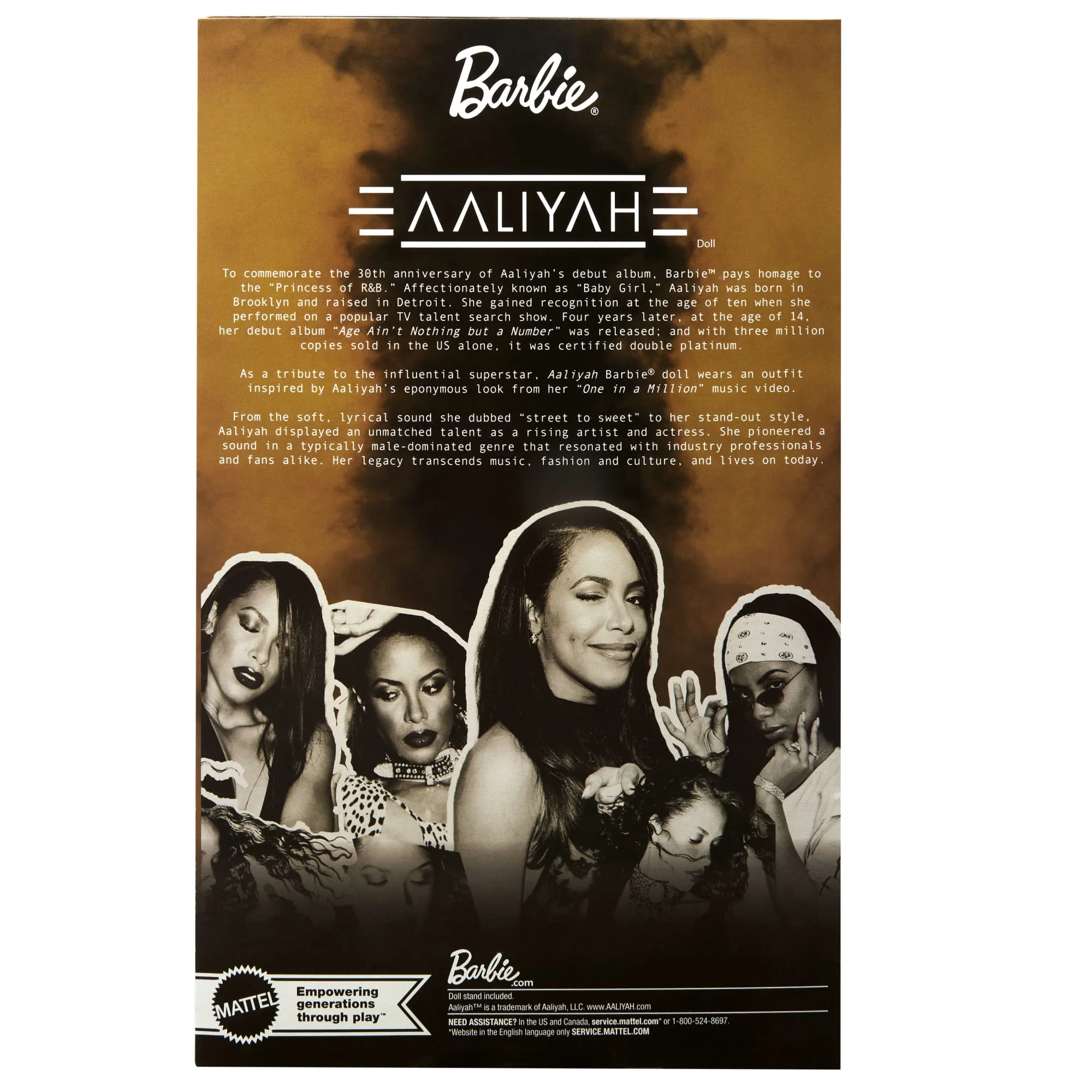 Barbie-Poupée Signature Aaliyah de Collection-Avec Tenue en Similicuir - Image 6