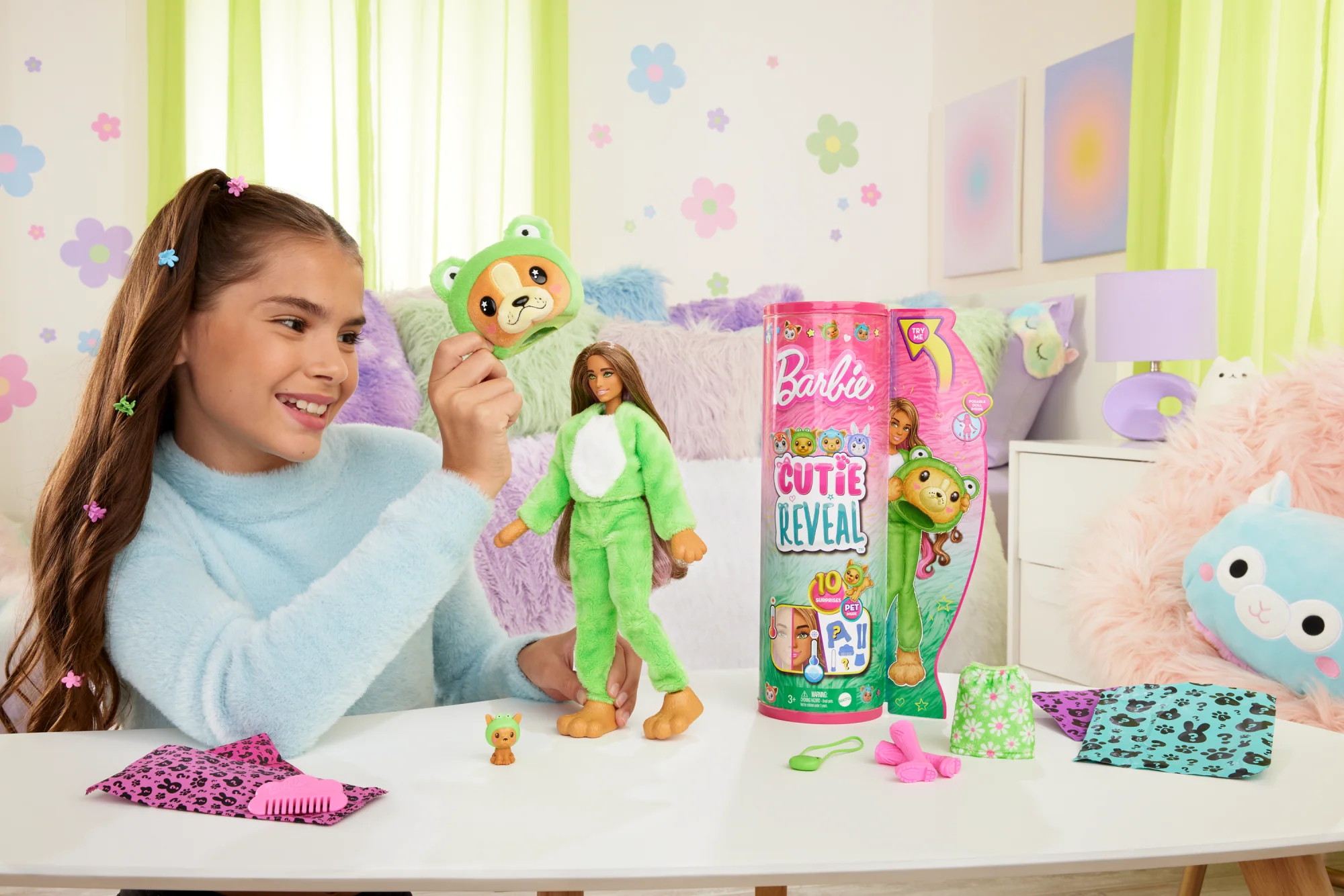 Barbie-Cutie Reveal-Poupée Sur Le thème des Costumes, Chiot Grenouille - Image 2