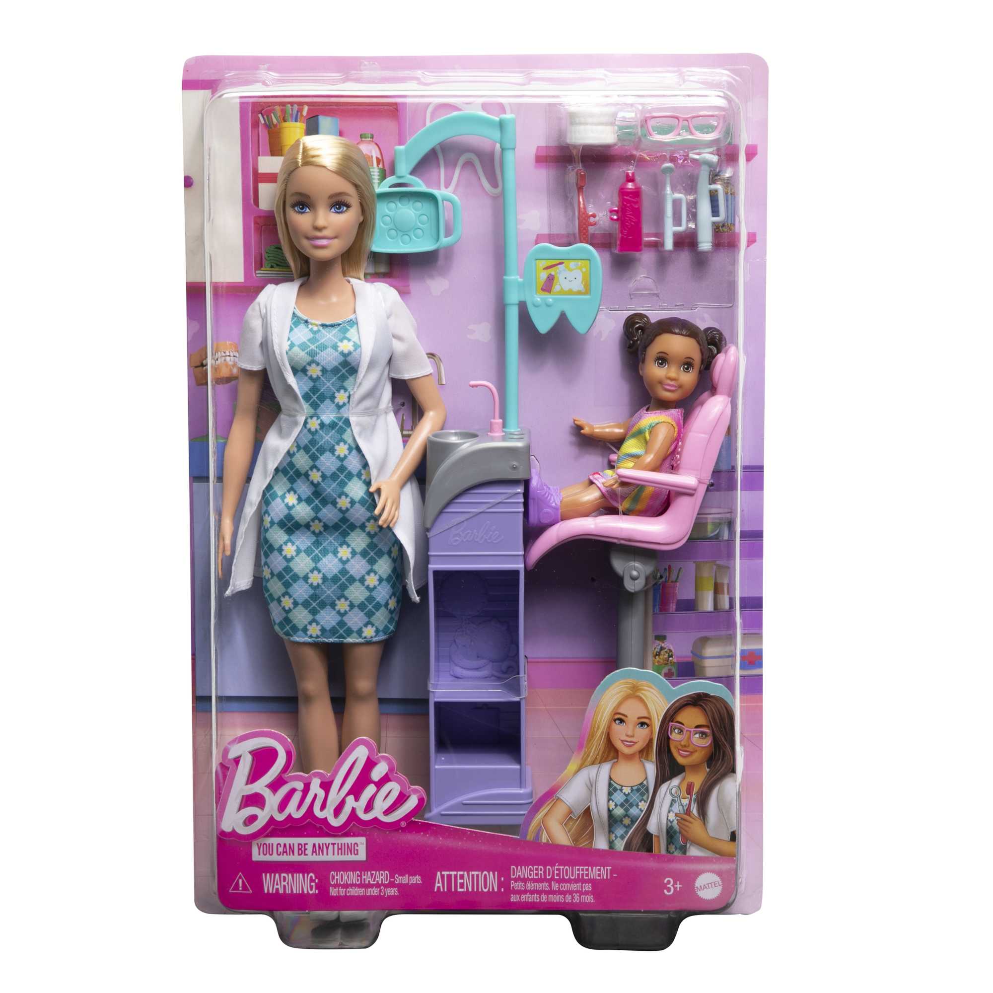Barbie-Métiers-Coffret Poupée Barbie dentiste et Accessoires - Image 6