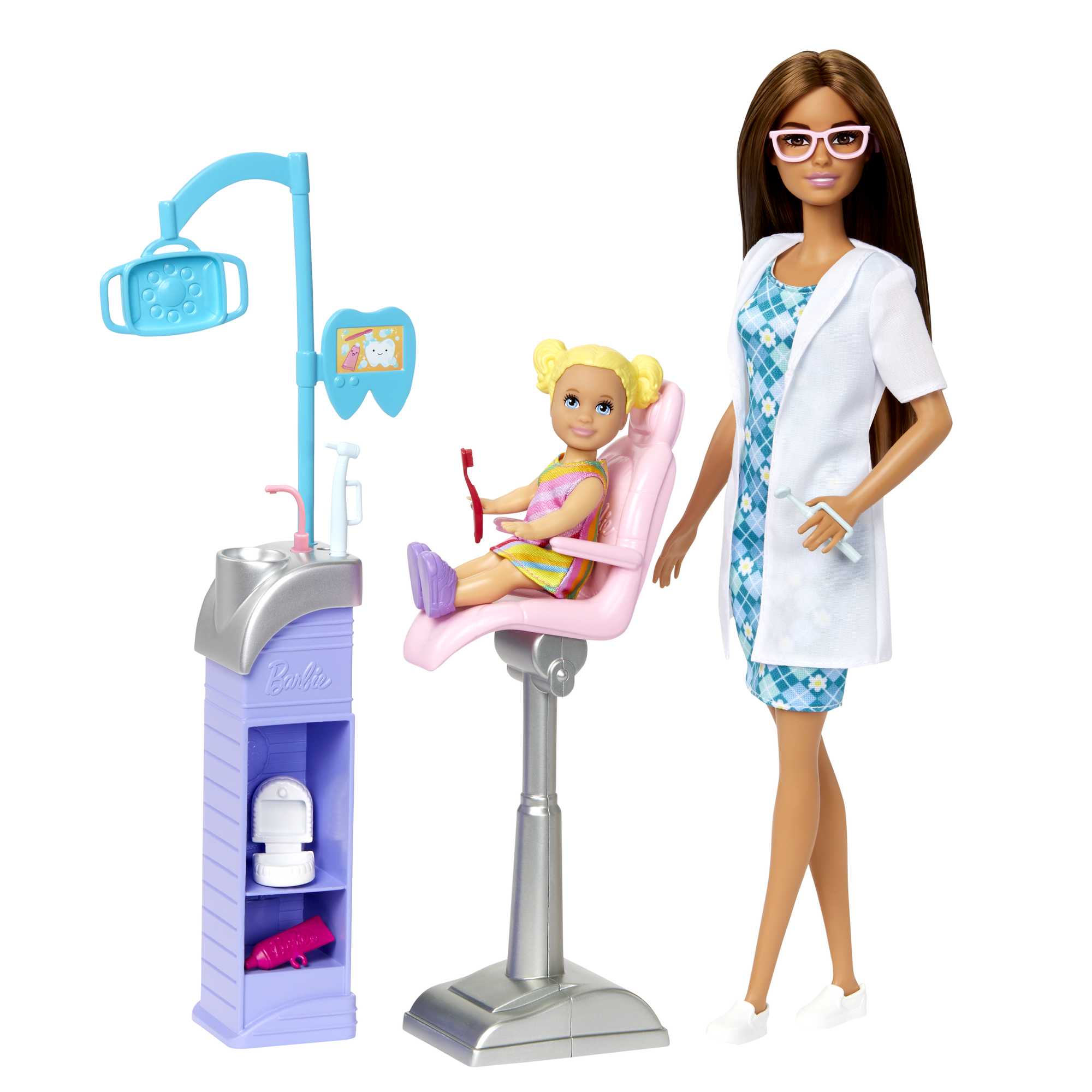 Barbie®-Métiers-Coffret Poupée Barbie® dentiste et Accessoires