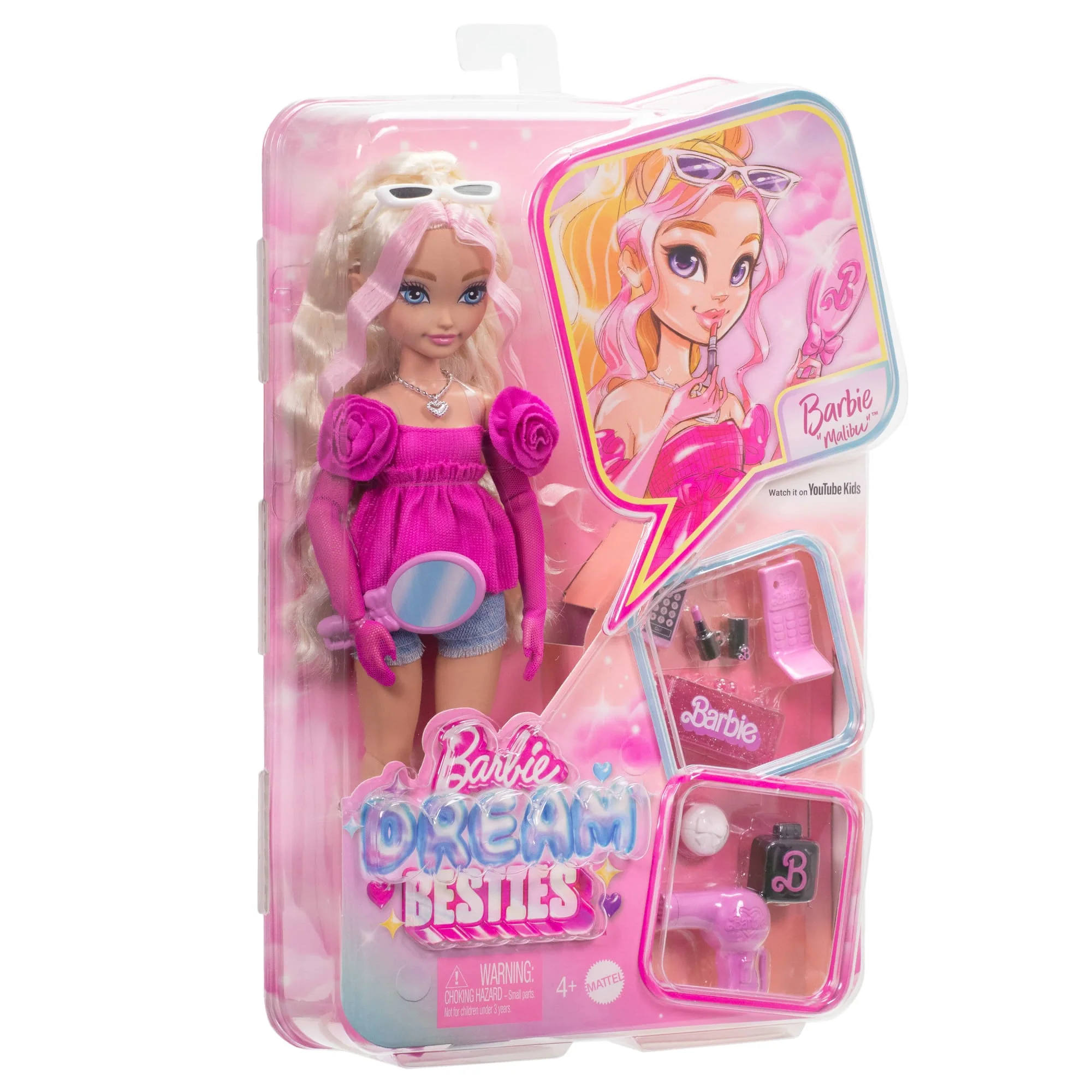 Barbie-Équipe de Rêve Malibu-Poupée et 8Accessoires - Image 6