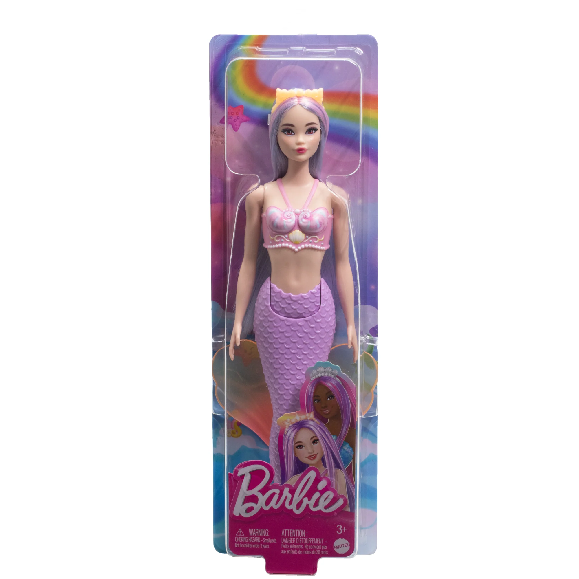 Barbie-Poupées Sirènes Avec Cheveux et Nageoire Colorés et Serre-Tête - Image 6