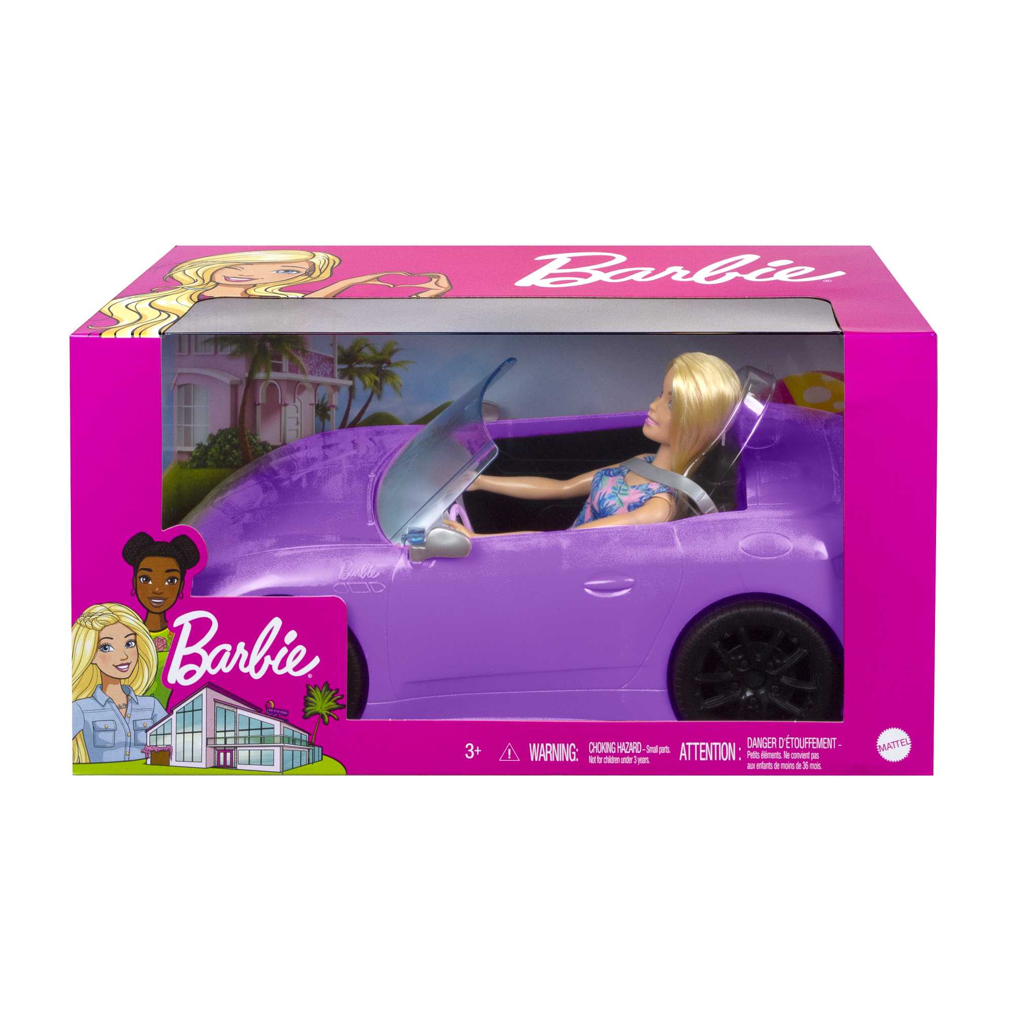 Barbie Poupée Blonde, Décapotable Violette - Image 5