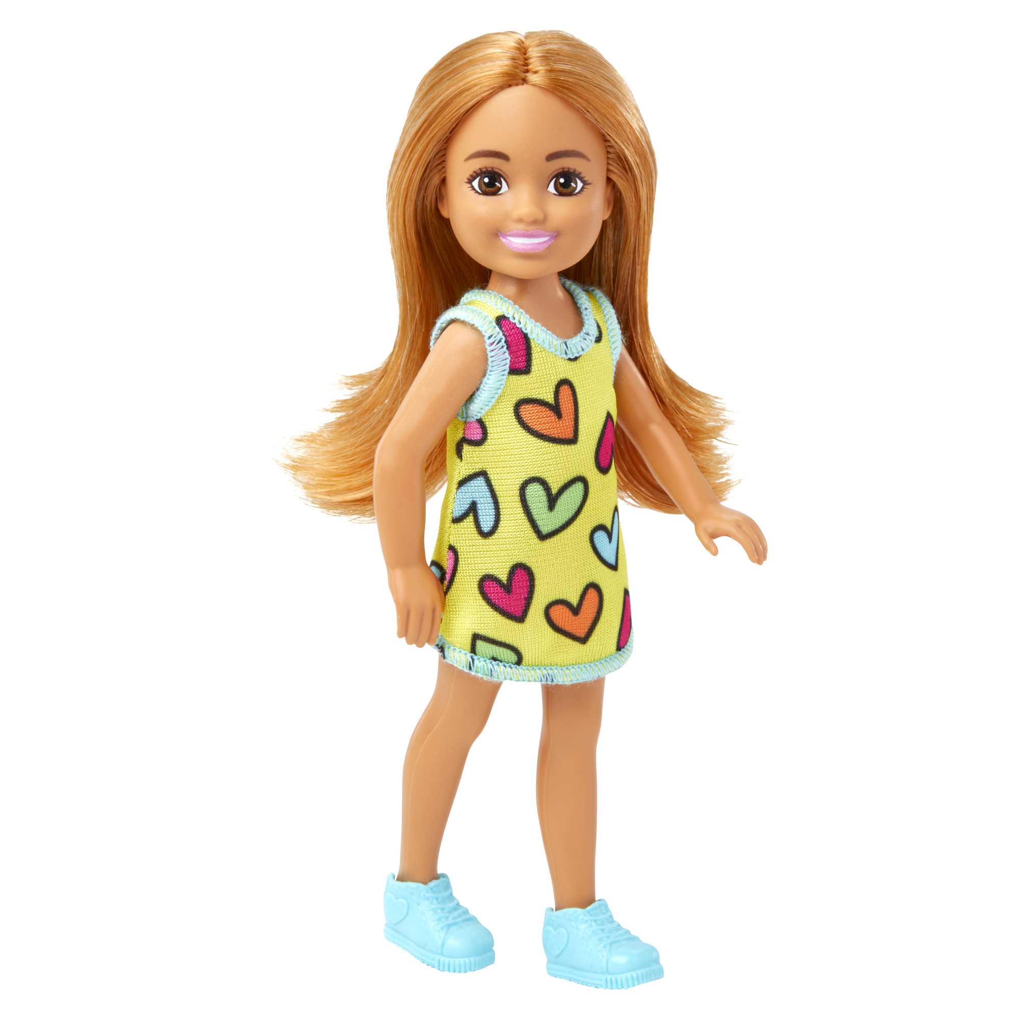 Barbie-Poupée Chelsea-Petite Poupée Avec Robe à Imprimé Cœurs Amovible Avec Cheveux Blonds et Yeux Bleus - Image 3