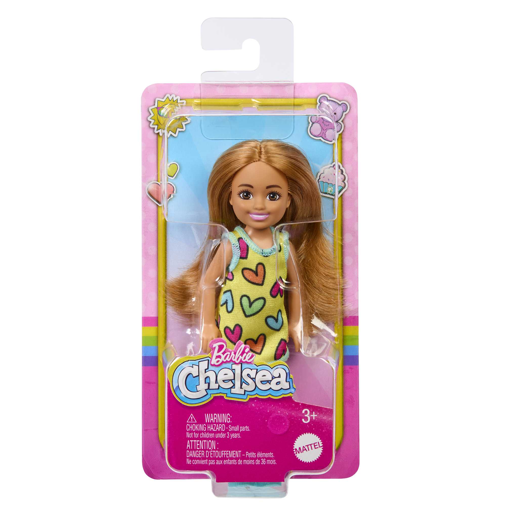 Barbie-Poupée Chelsea-Petite Poupée Avec Robe à Imprimé Cœurs Amovible Avec Cheveux Blonds et Yeux Bleus - Image 6