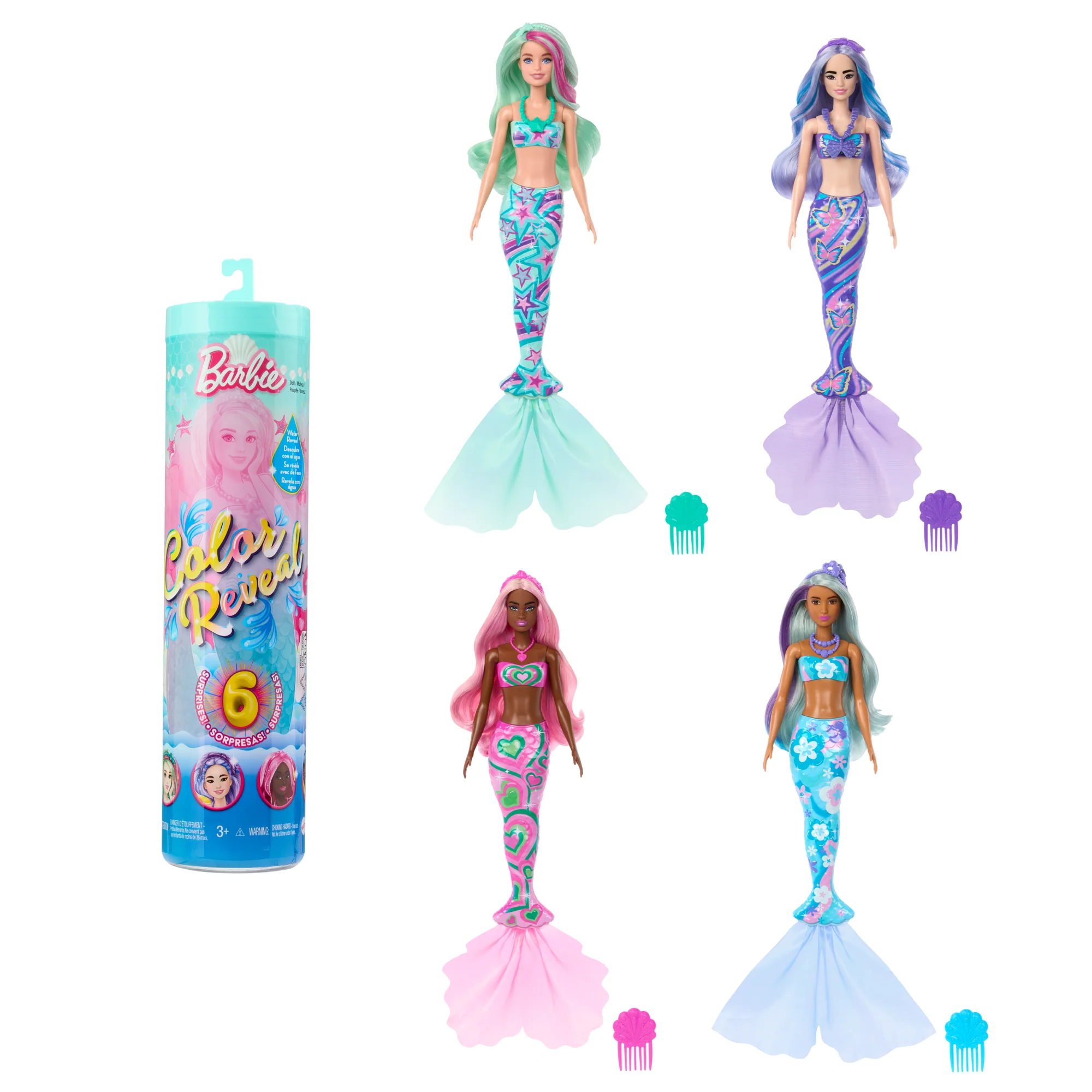 Barbie-Colorreveal-Poupée Avec Accessoires et 6Surprises