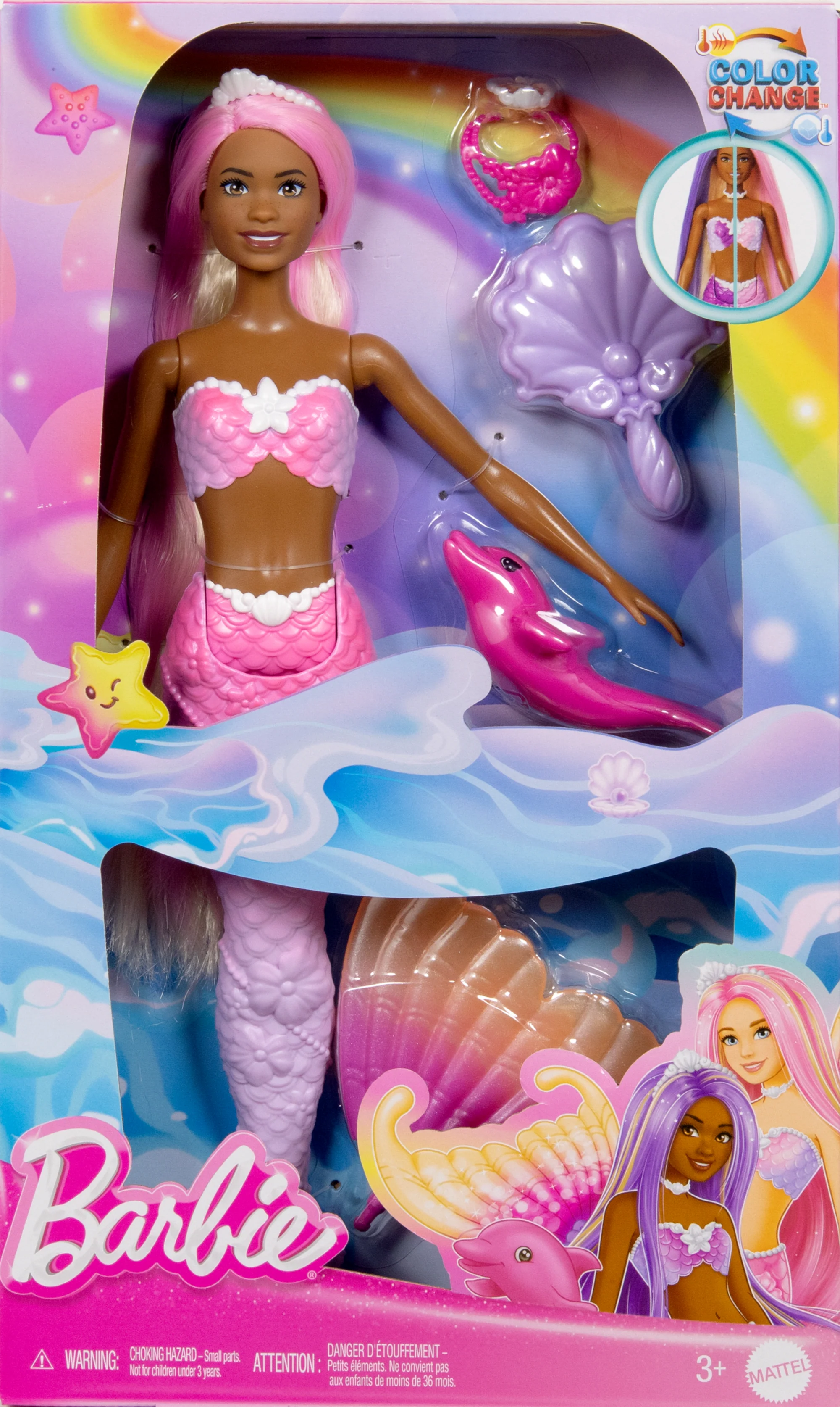 Barbiebrooklynpoupée Sirène à Changement de Couleur, Dauphin, Acc. - Image 4