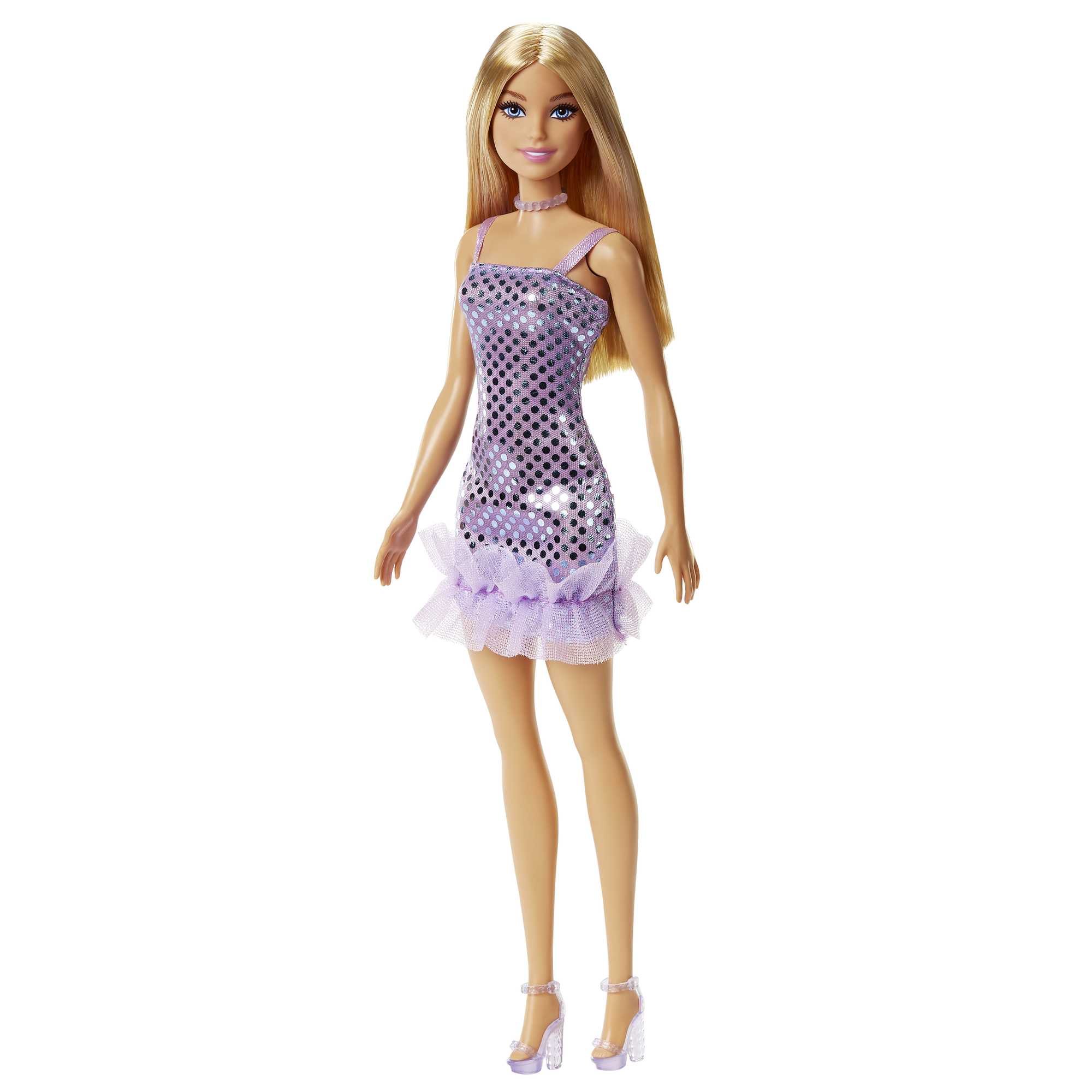 Barbie Poupée Blonde Avec Robe Lavande Métallique - Image 5