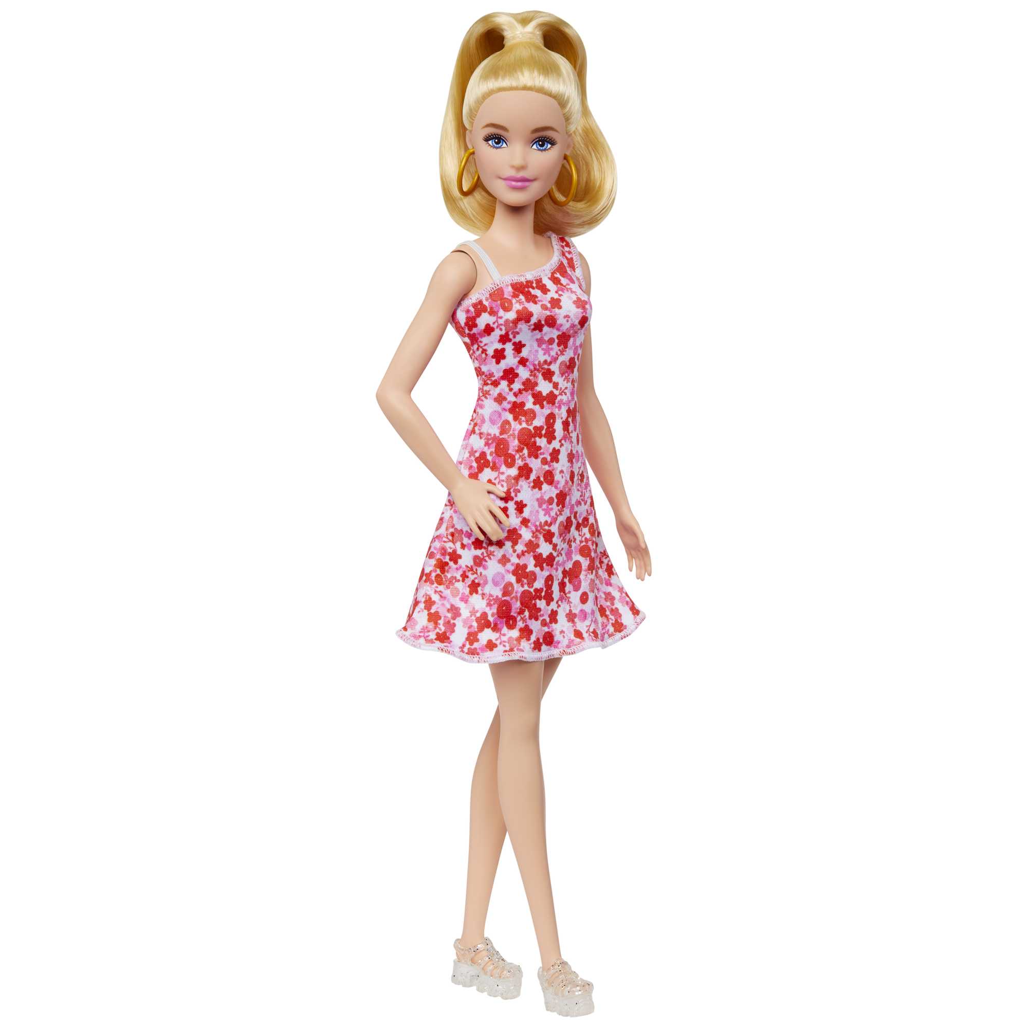 Barbie Fashionistas 205–Poupée Queue de Cheval, Robe à Fleurs - Image 5