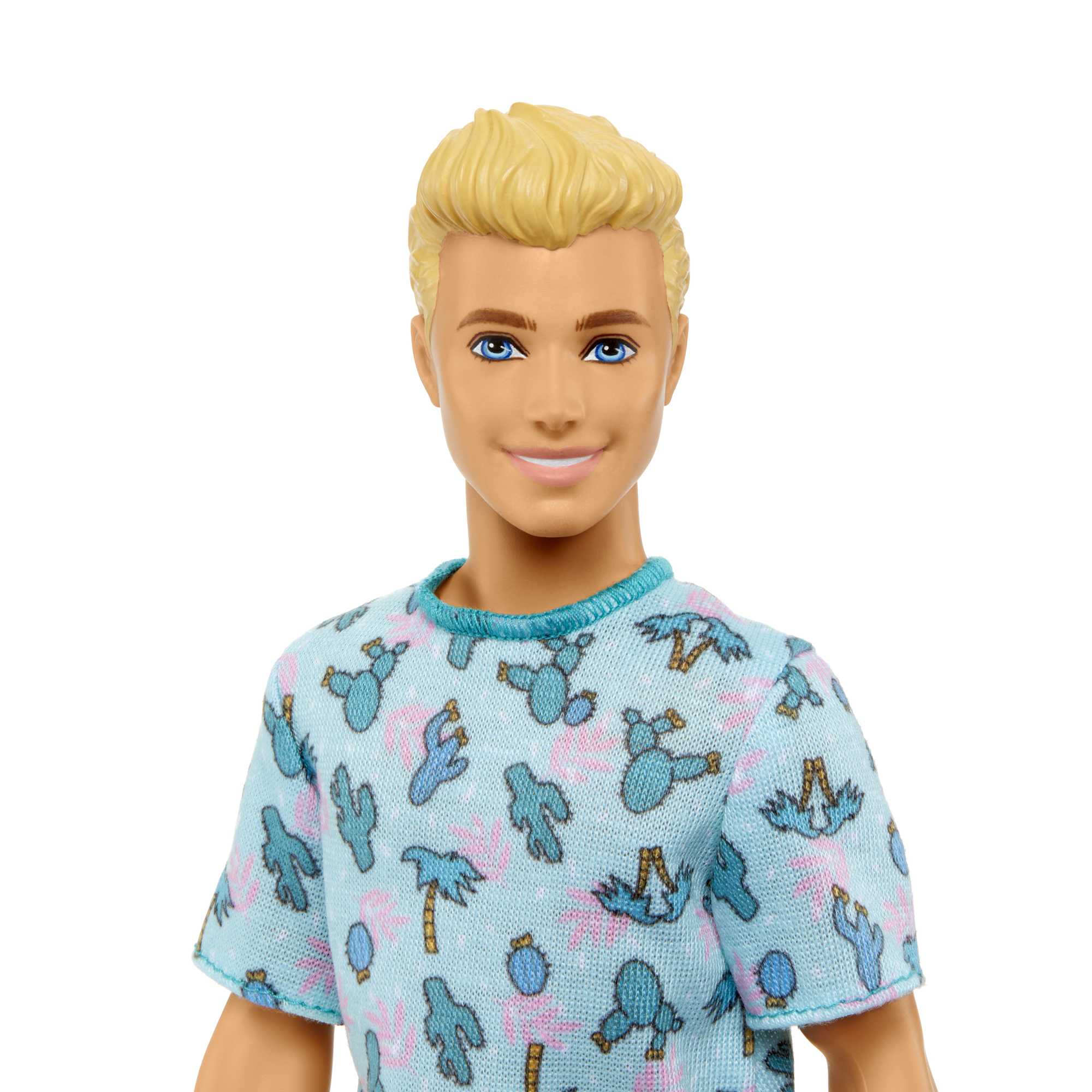 Barbie Fashionistas Ken Poupée 211, Cheveux Blonds, T-Shirt Cactus - Image 3