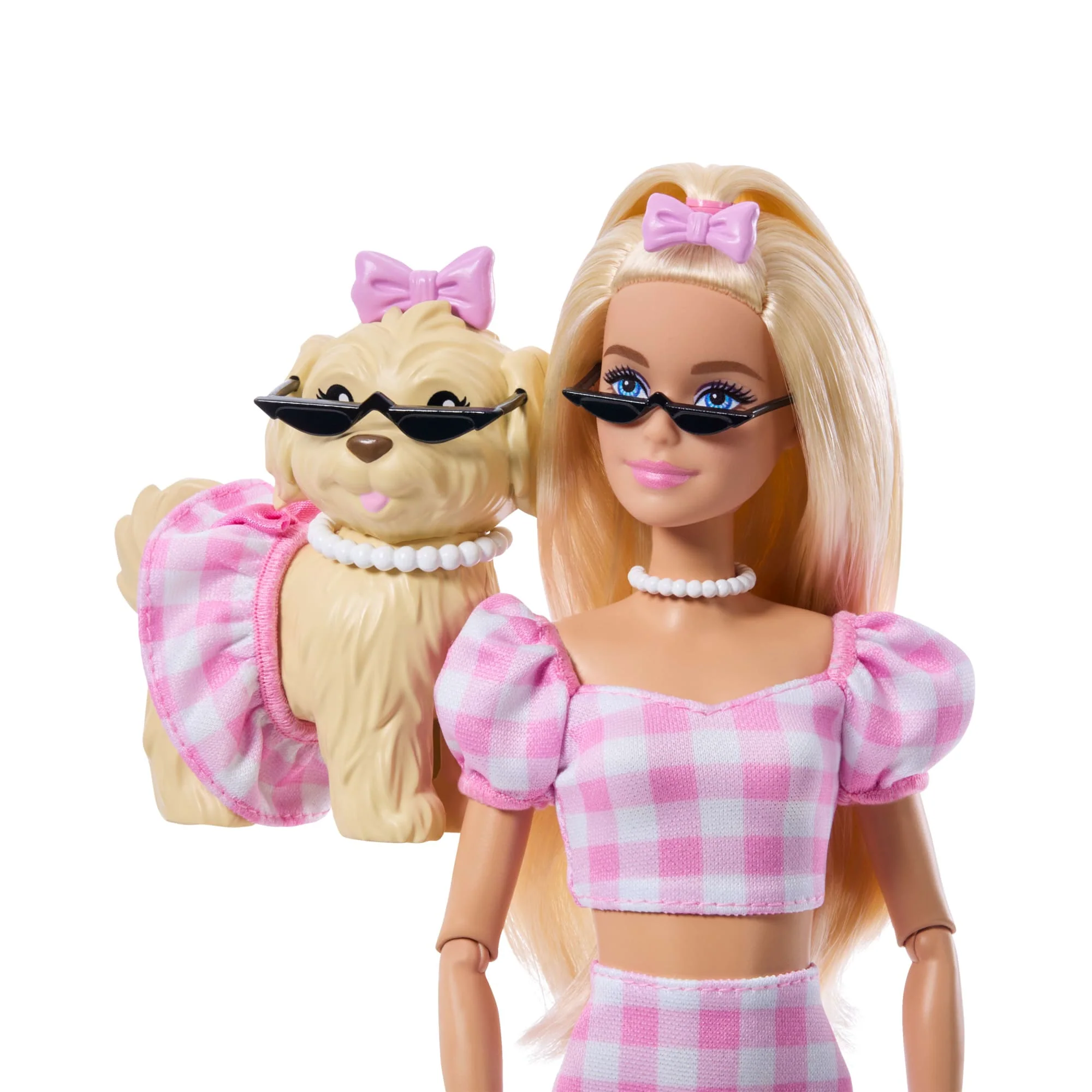 Barbie-Poupée Looks Assortis Robe Vichy Avec Chien et Accessoires - Image 3