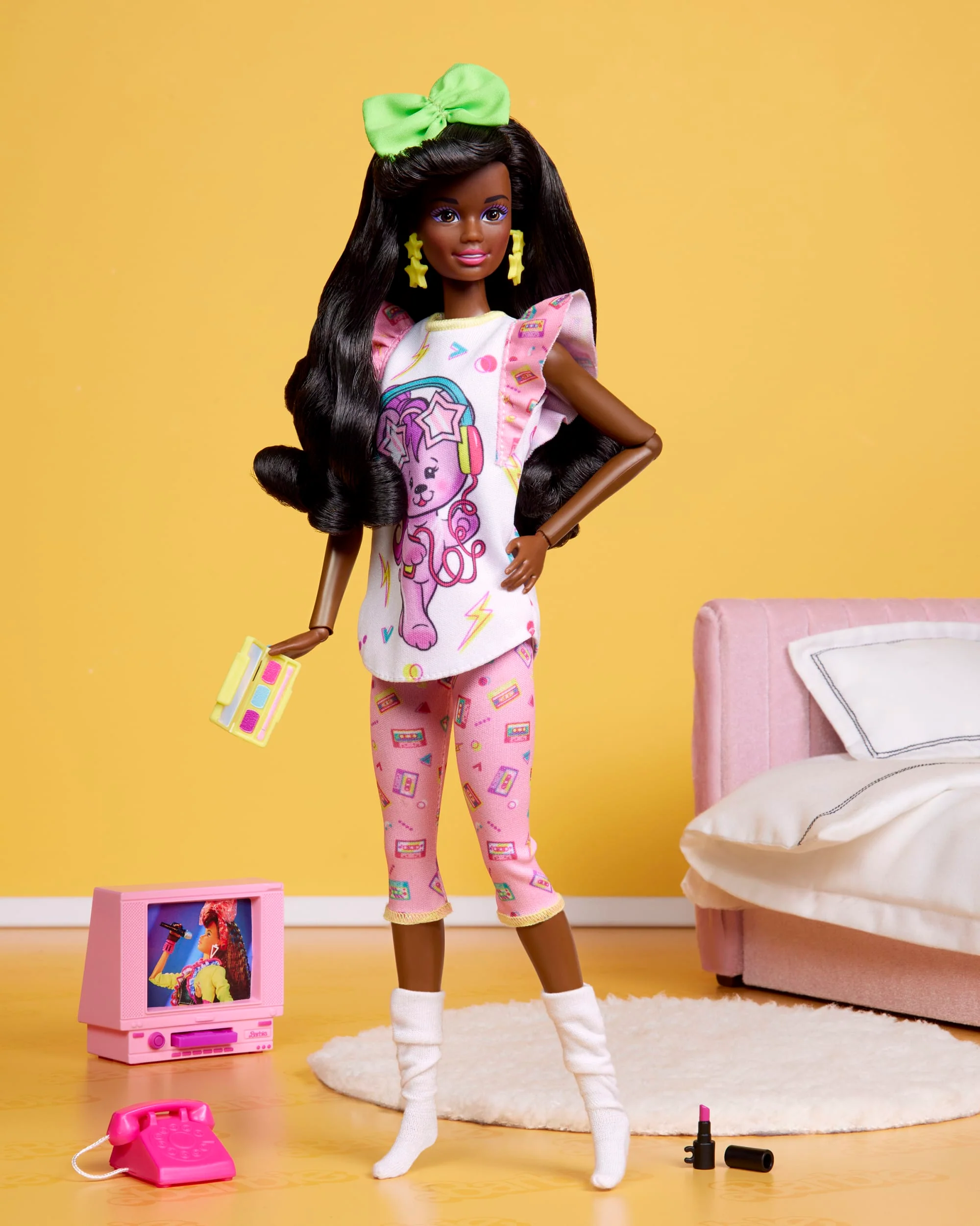 Barbie Doll, Curly Black Hair, 80s Slumber Party, Barbie Rewind - Image 2