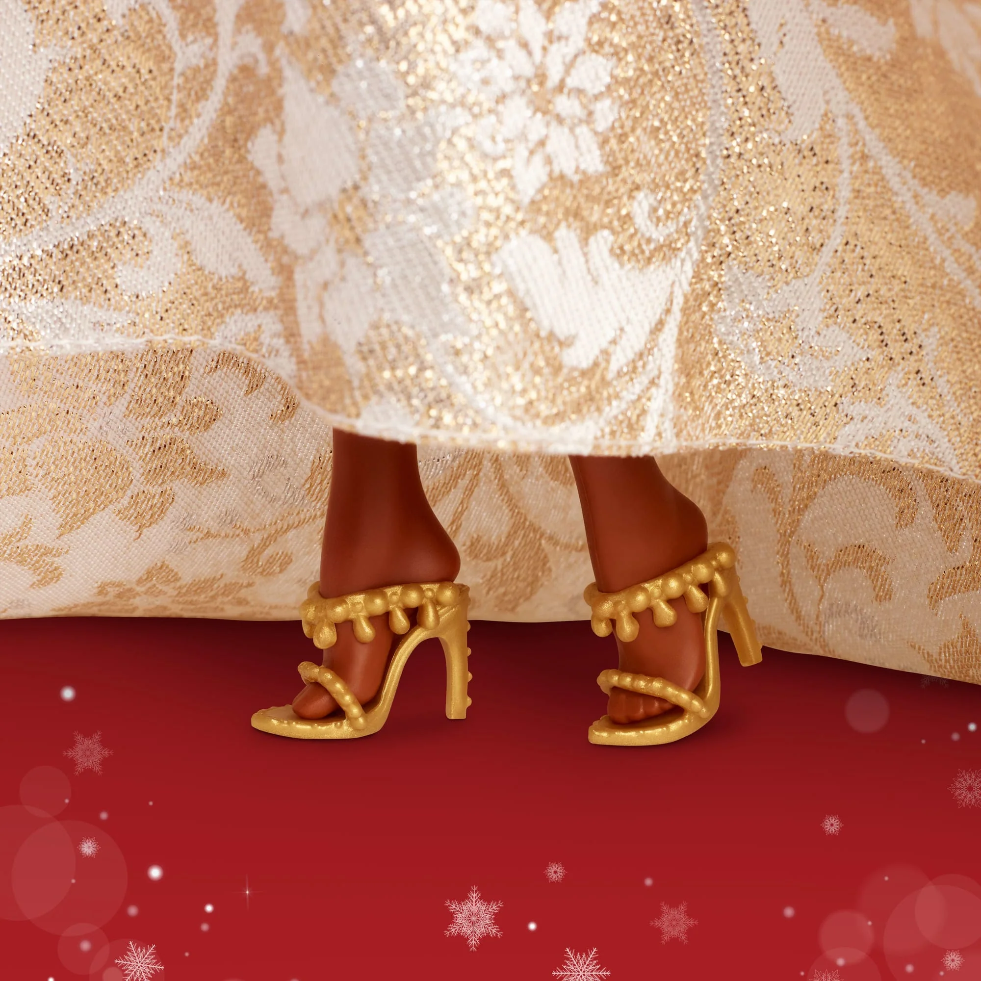 Barbie Signature 2025 Holiday Barbie Fashion Doll, Seasonal Collector, Black Hair With Silver & Gold Gown - Image 3