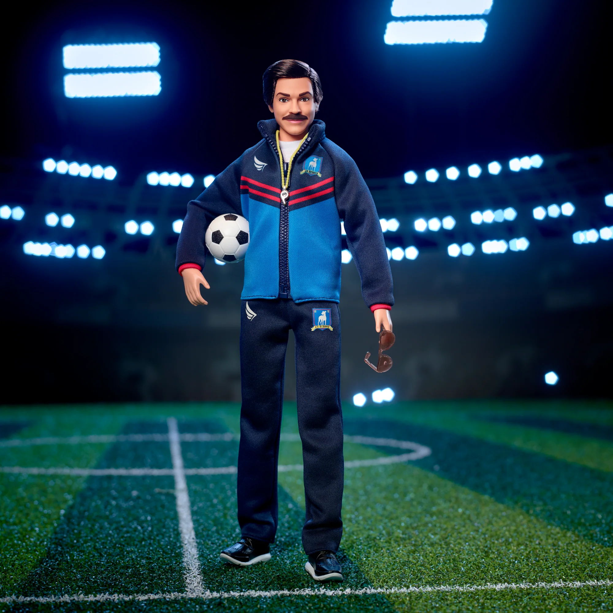 Barbie Signature Ted Lasso Collectible Doll Wearing Blue AFC Richmond Tracksuit - Image 2