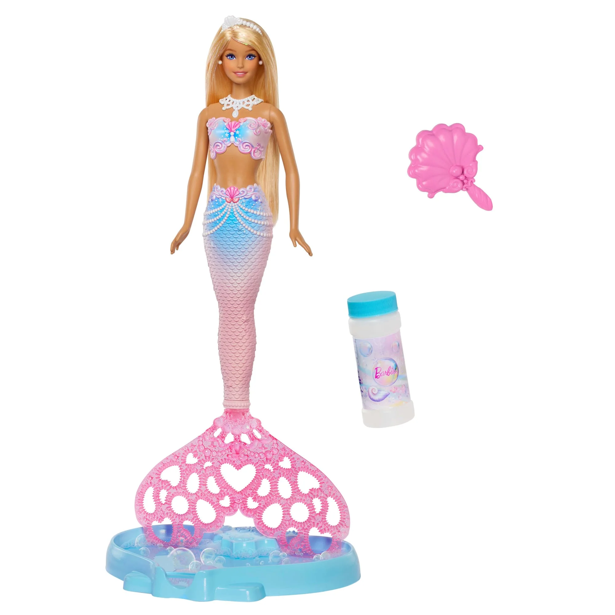 Barbie Sirène Scintillante à Bulles Avec Brosse