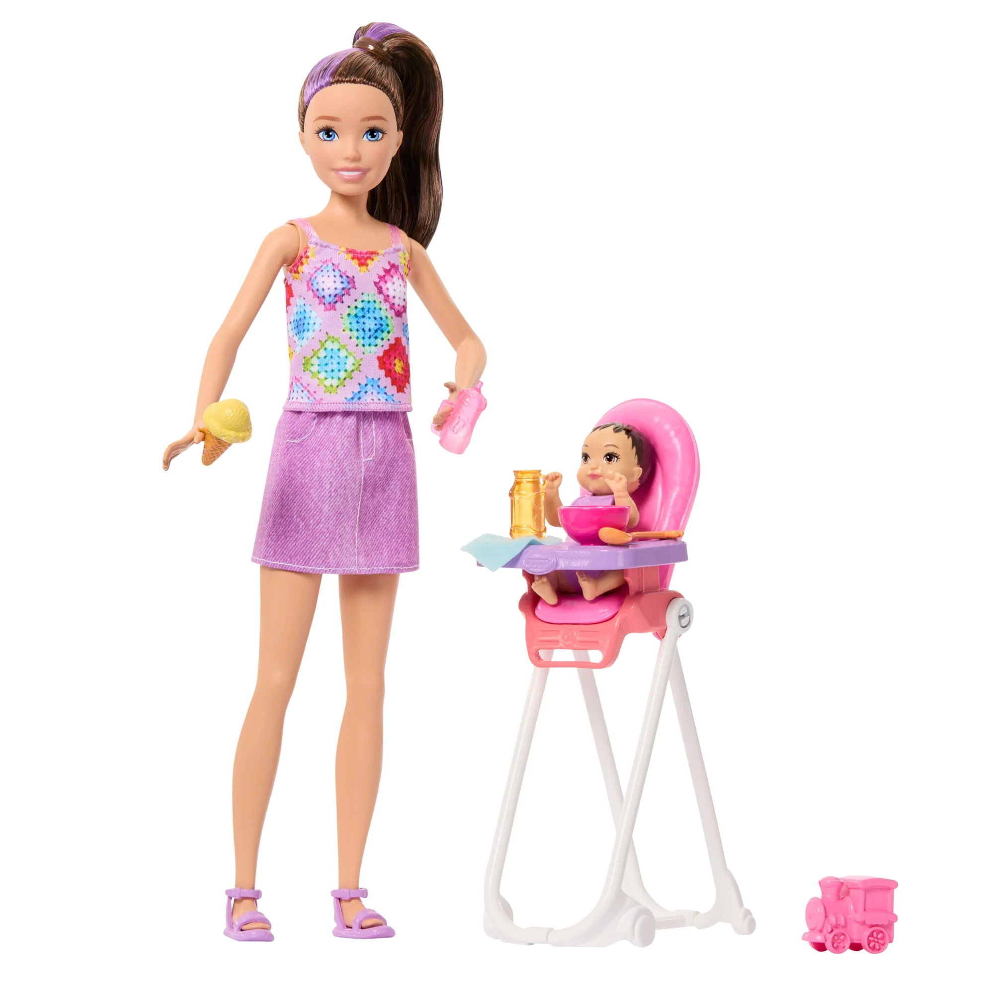 Barbie Skipper Babysitters Inc. Playset With Skipper Doll, Toddler Doll, High Chair & 8 Accessories - Image 2