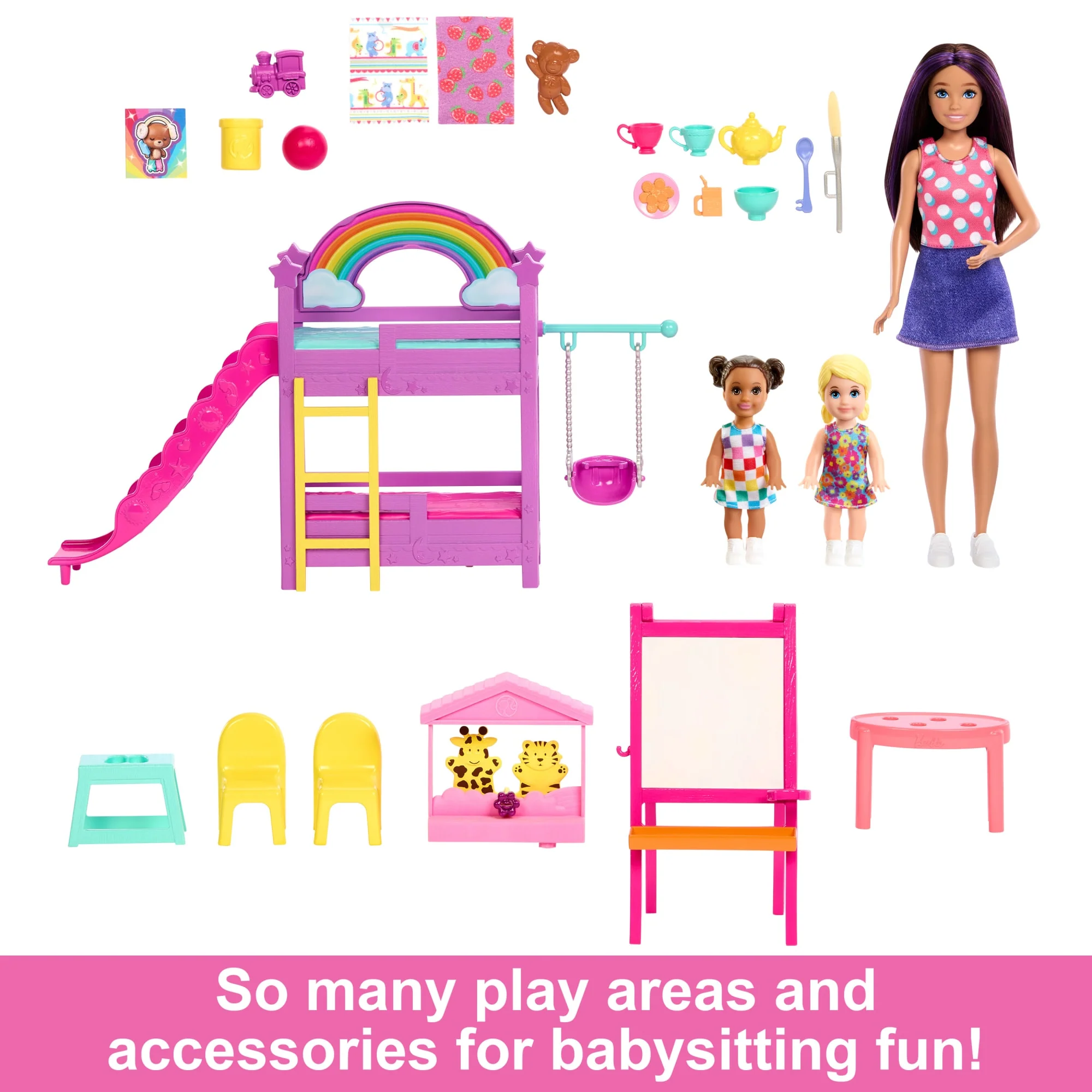 Barbie Skipper Babysitters inc. Ultimate Daycare Playset With 3 Dolls, Furniture & 15+ Accessories - Image 3