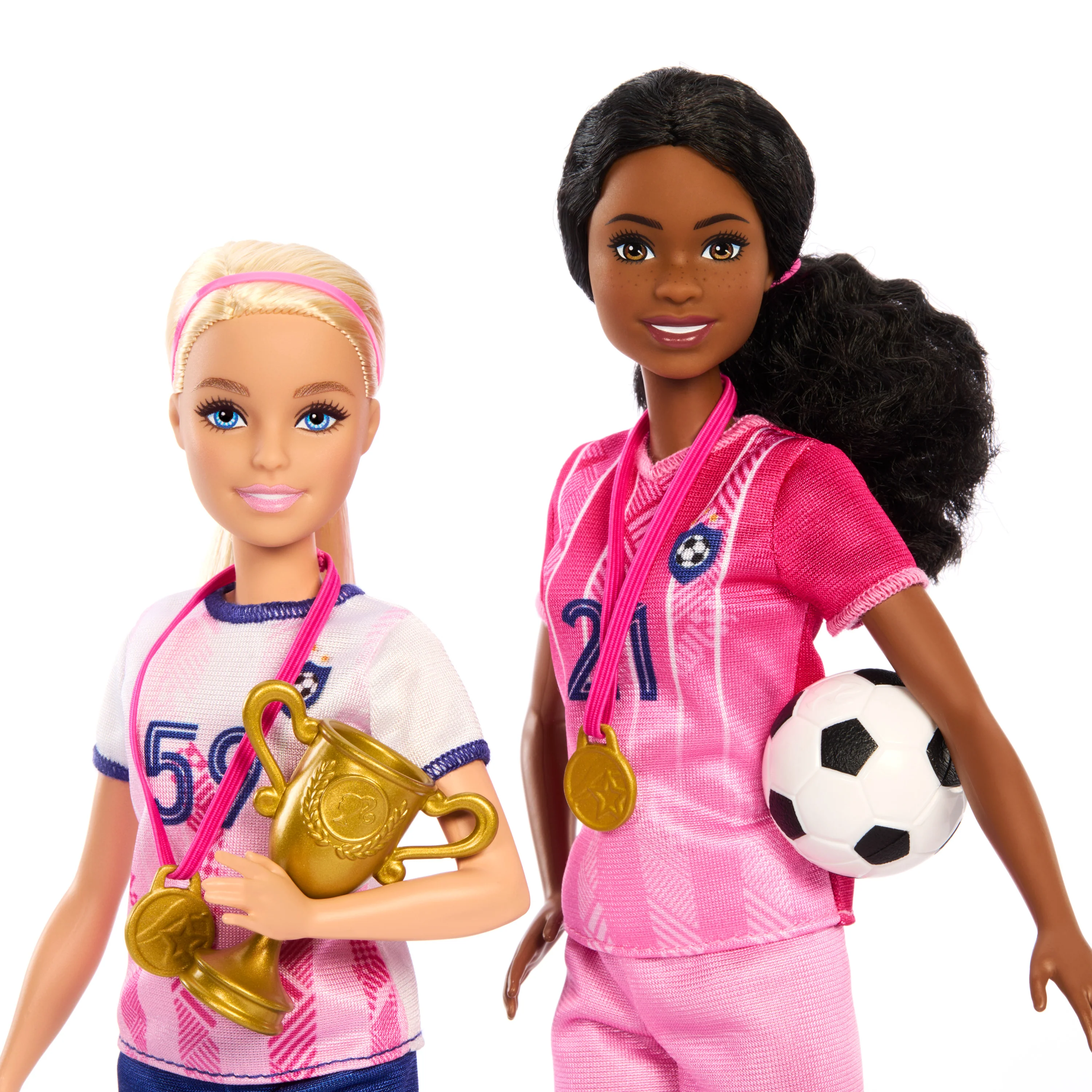 Barbie Soccer Playset With 2 Dolls & 15 Accessories Including 2 Nets, 2 Soccer Balls & More - Image 3