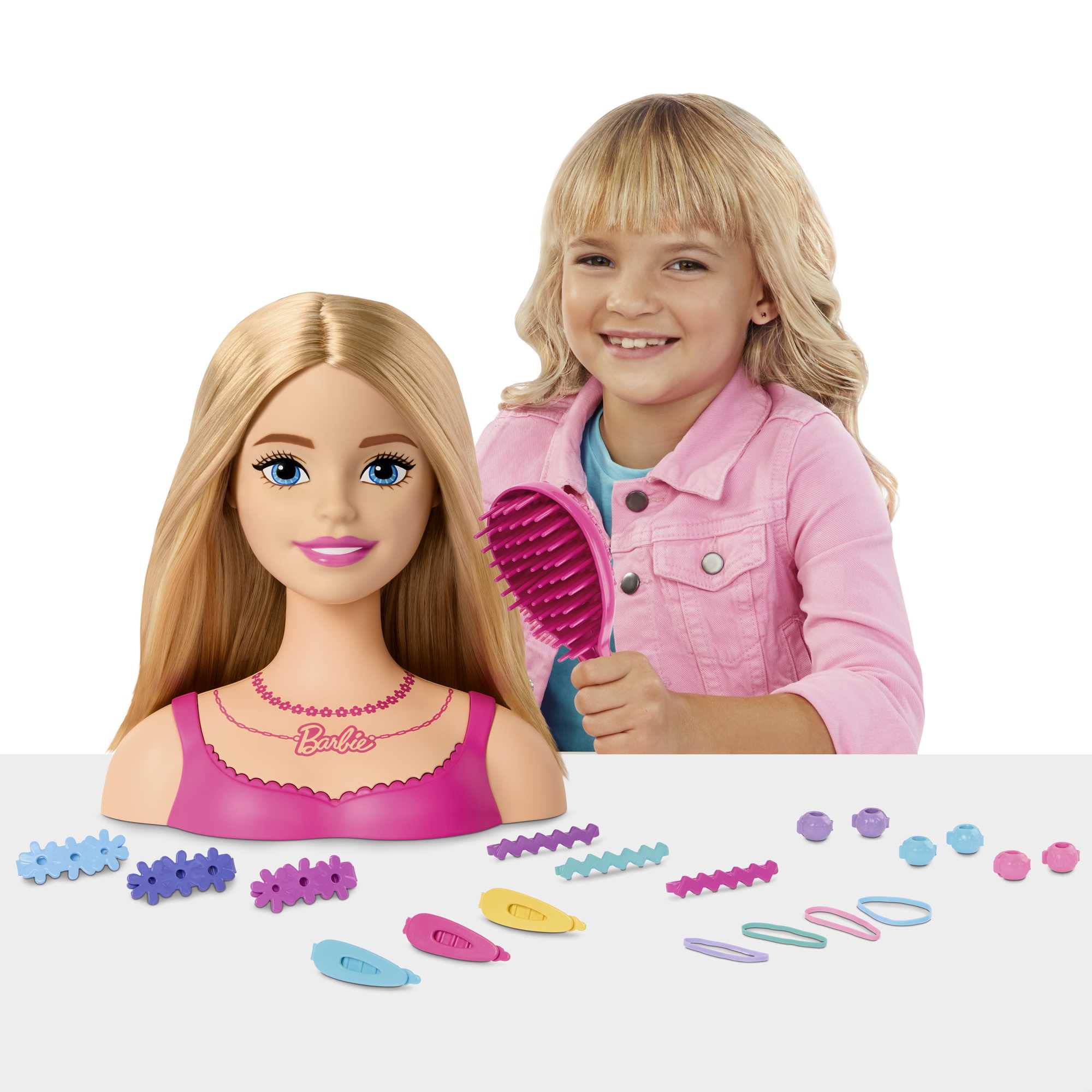 Barbie Tête à Coiffer, Cheveux Blonds, 20 Accessoires Colorés - Image 2