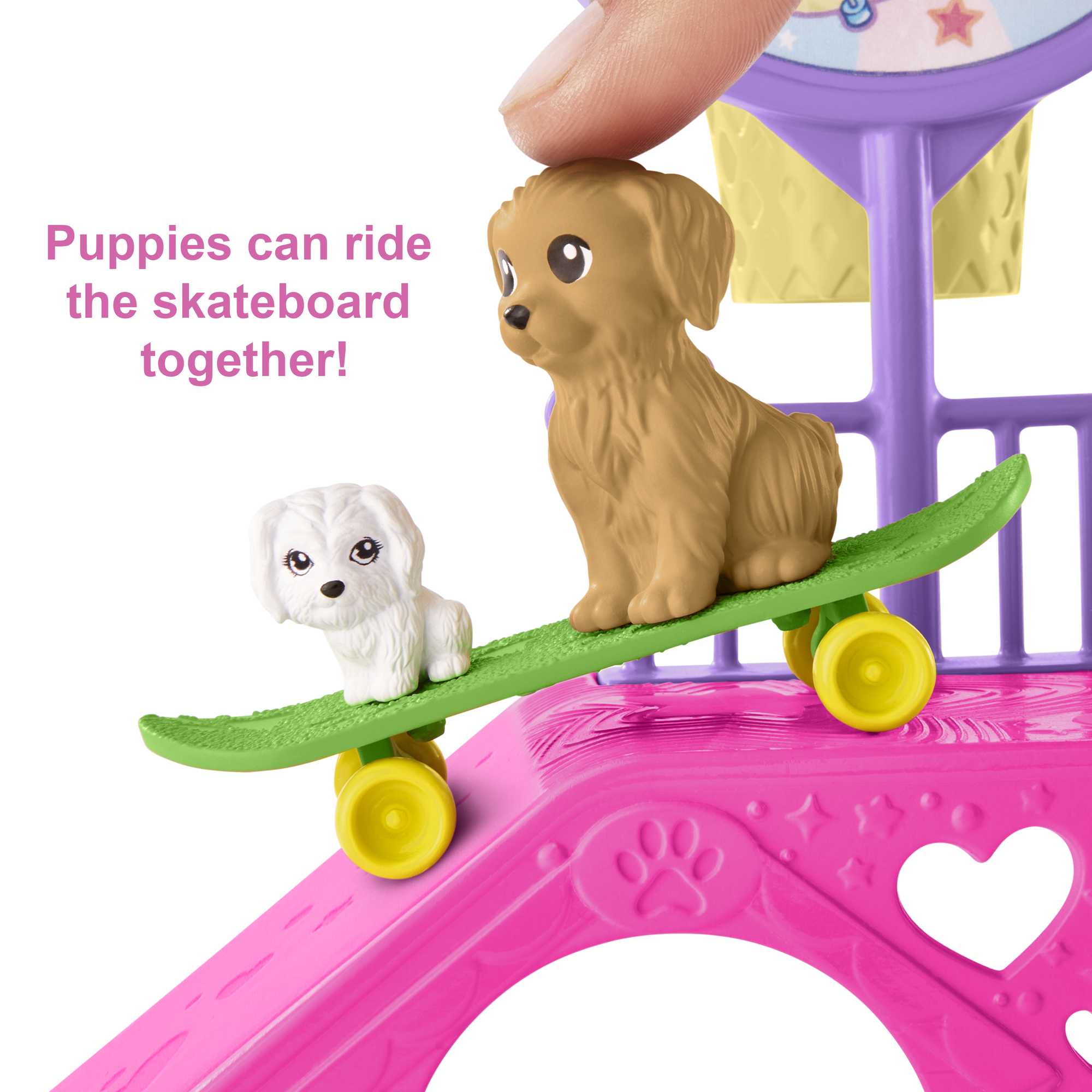 Barbie Toys, Chelsea Doll And Accessories, Skatepark Playset With 2 Puppies And 15+ Pieces - Image 3