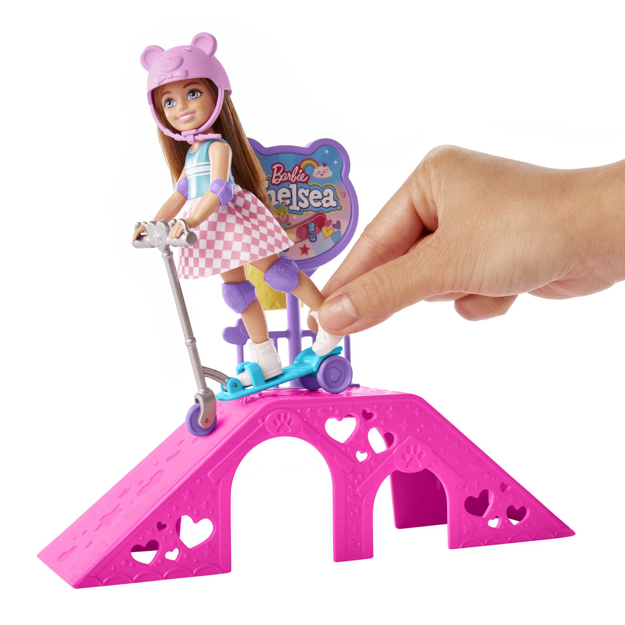 Barbie Toys, Chelsea Doll And Accessories, Skatepark Playset With 2 Puppies And 15+ Pieces - Image 6