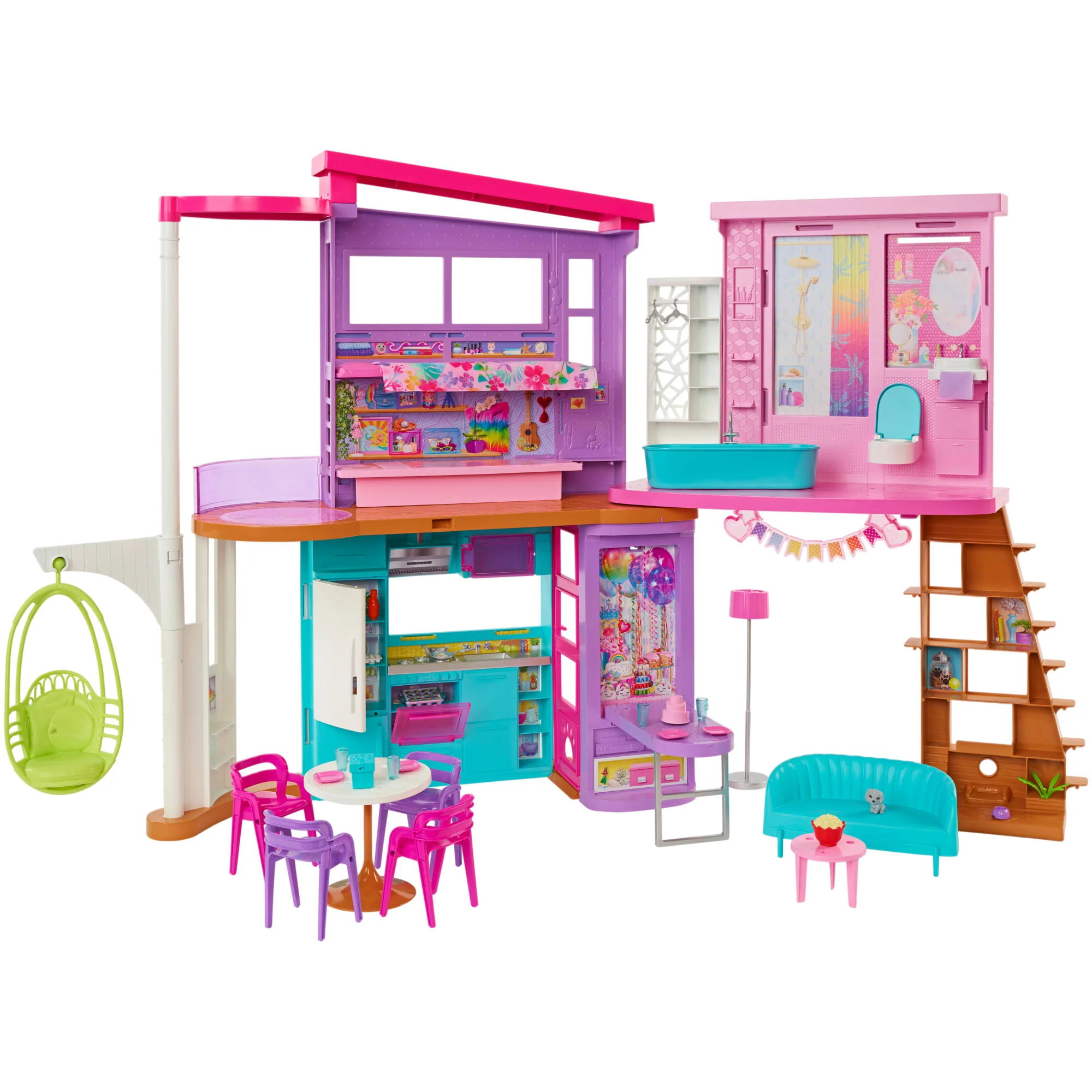 Barbie Vacation House Playset With 30+ Pieces, Toy For 3 Year Olds & Up