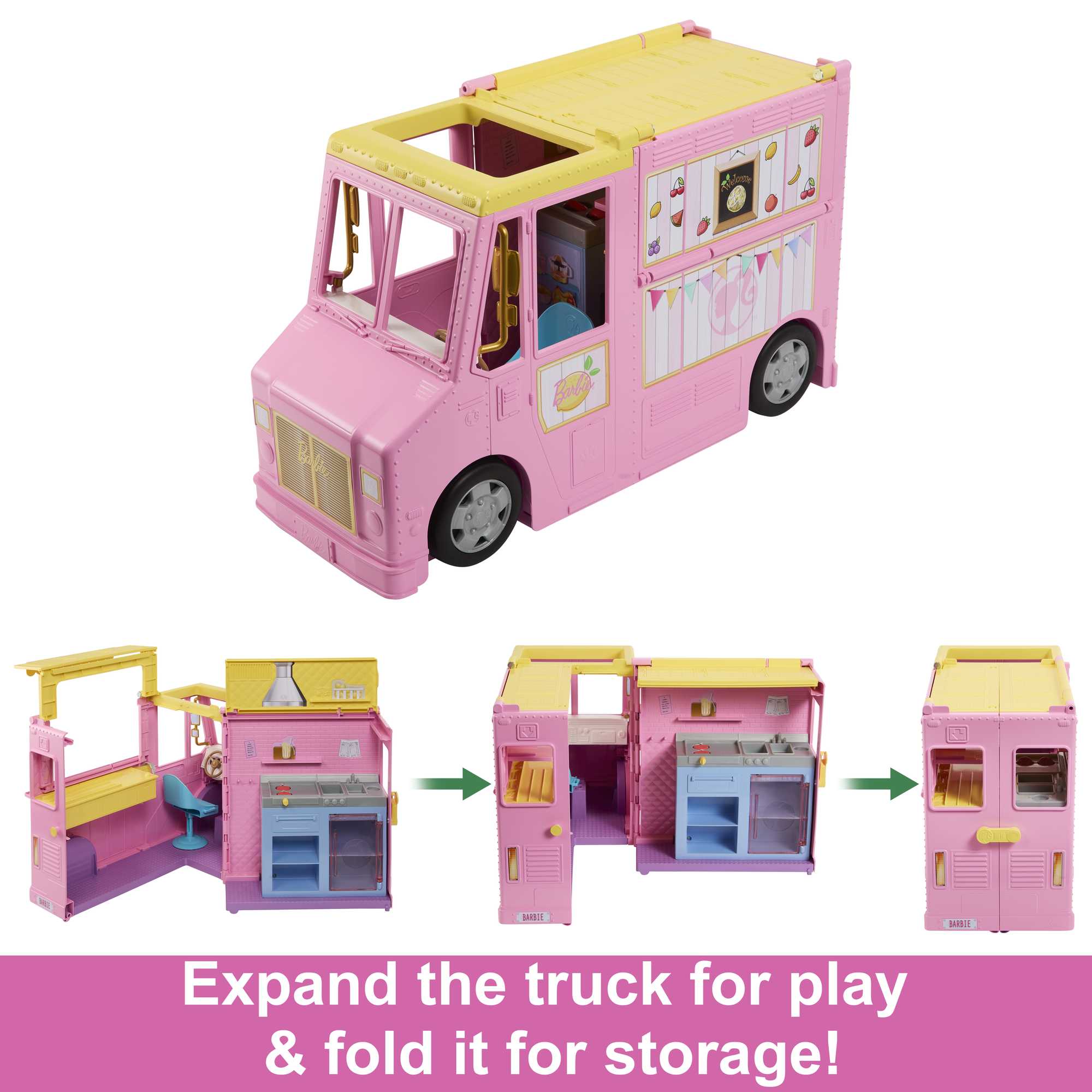 Barbie Sets, Lemonade Truck Playset With 25 Pieces - Image 3