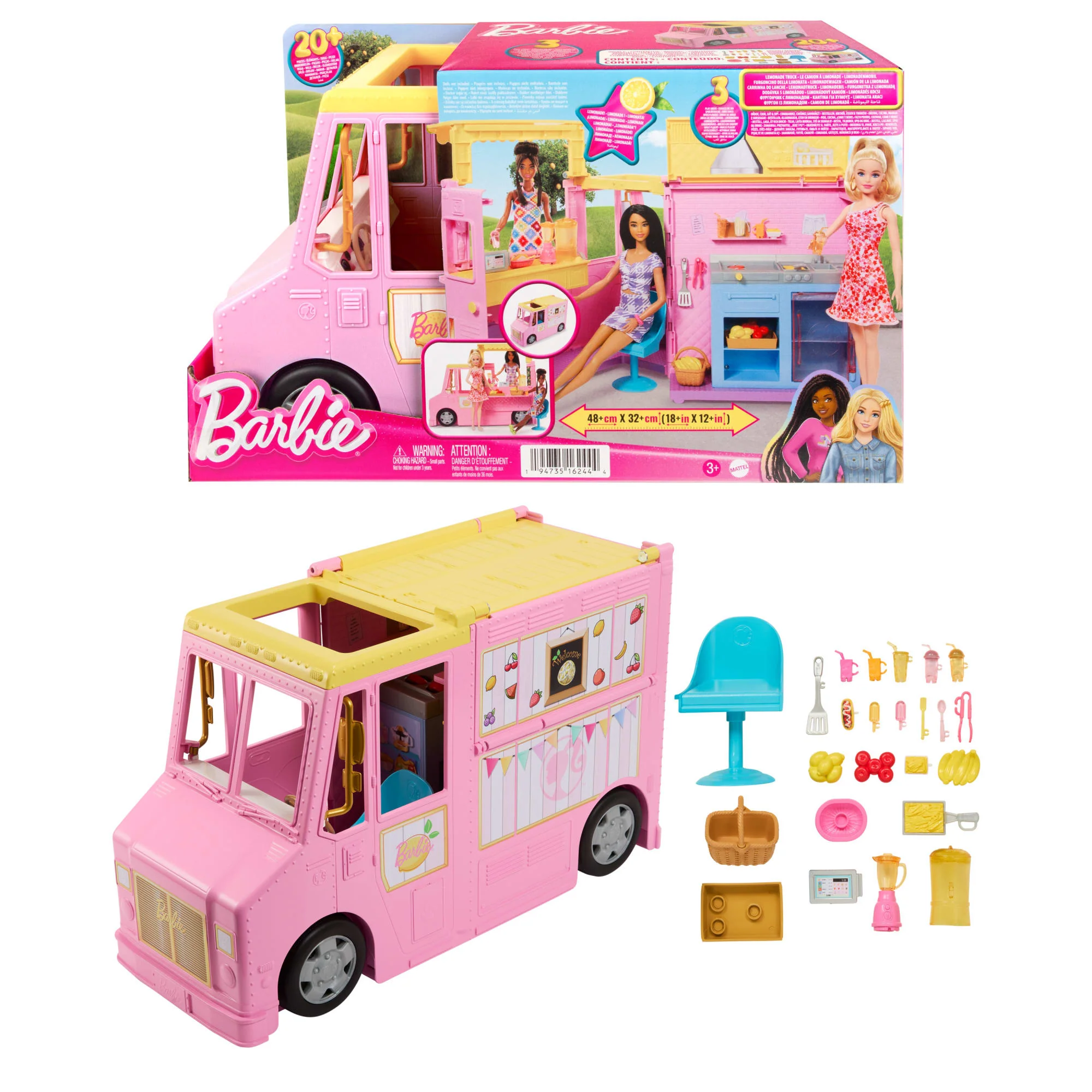 Barbie Sets, Lemonade Truck Playset With 25 Pieces - Image 6