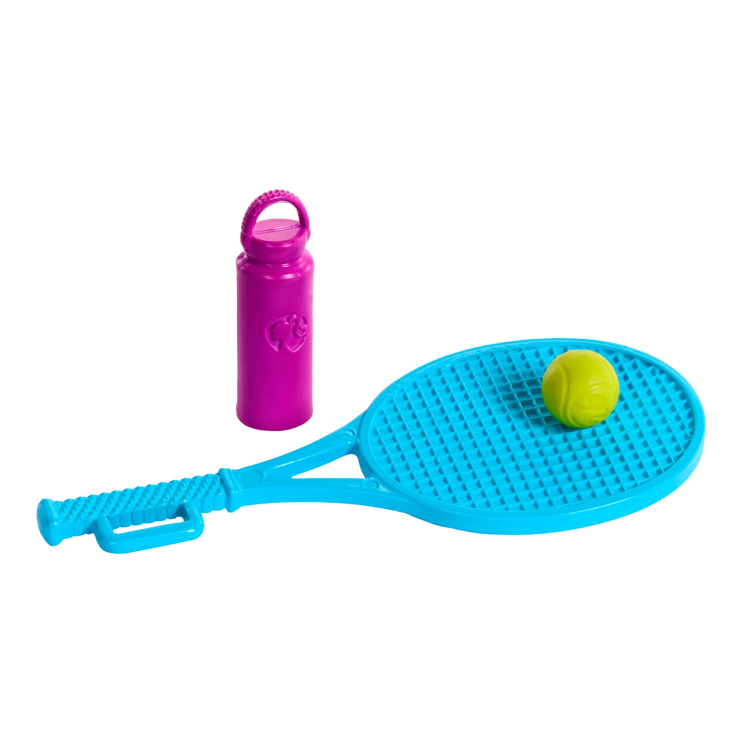 Barbie World Sport Rack Toy Playset With 9 Doll Accessories Including Trampoline, Tennis Racket, & Skates - Image 4