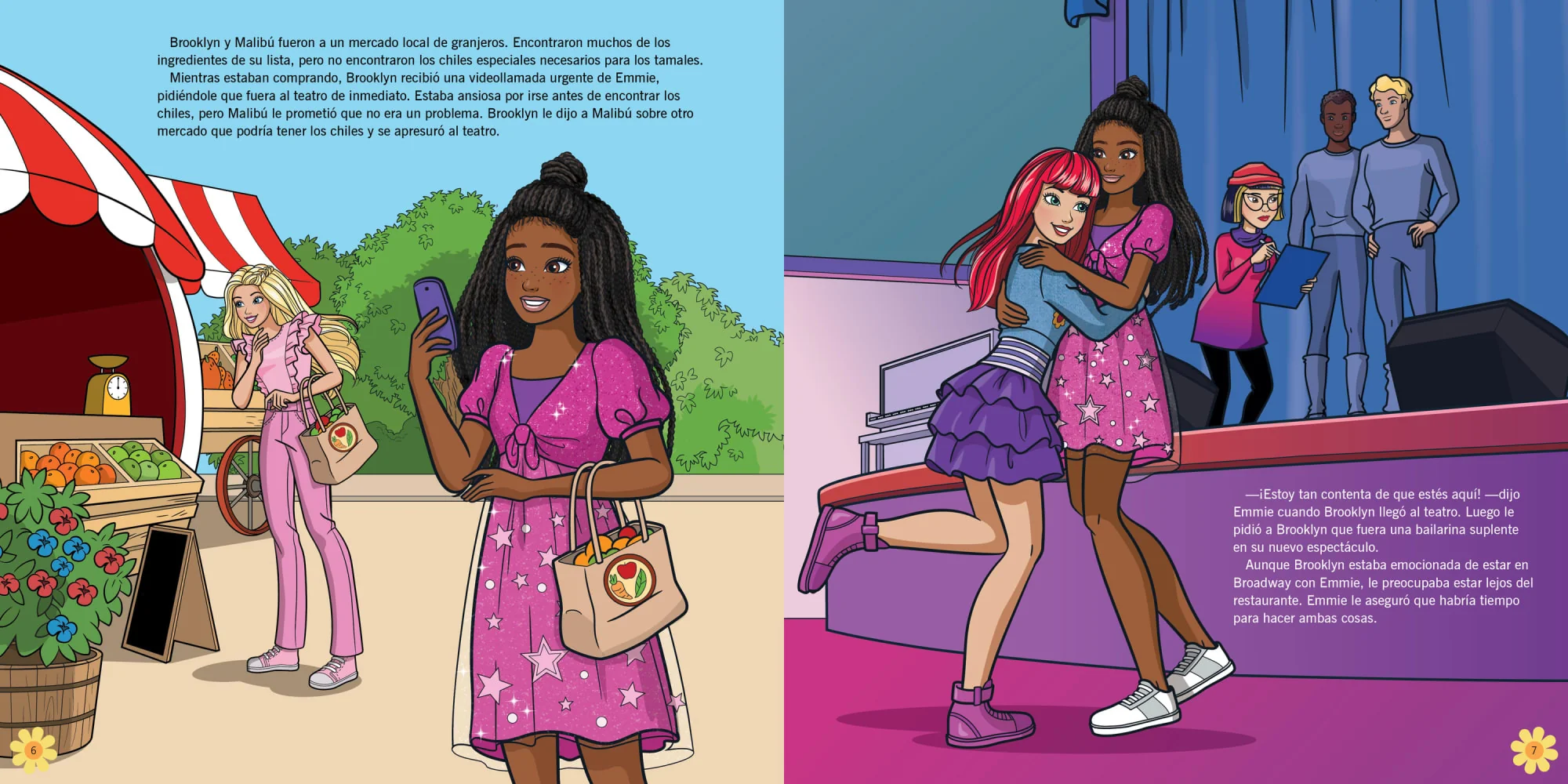 Barbie And Teresea: Recipe For Friendship Paperback Book & 2 Sticker Sheets, Spanish-Language - Image 4