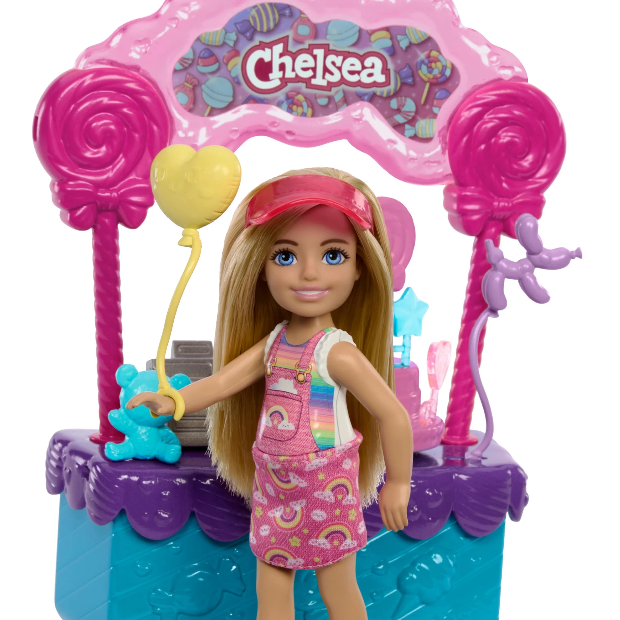 Barbie  Poupée Chelsea et Kiosque à Sucettes et Bonbons, 10Éléments - Image 4