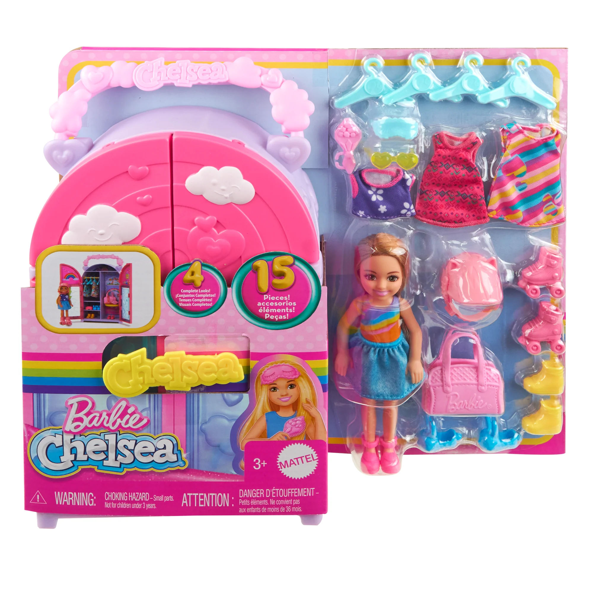 Barbie Chelsea Doll & Closet Toy Playset With CloThes & Accessories - Image 6