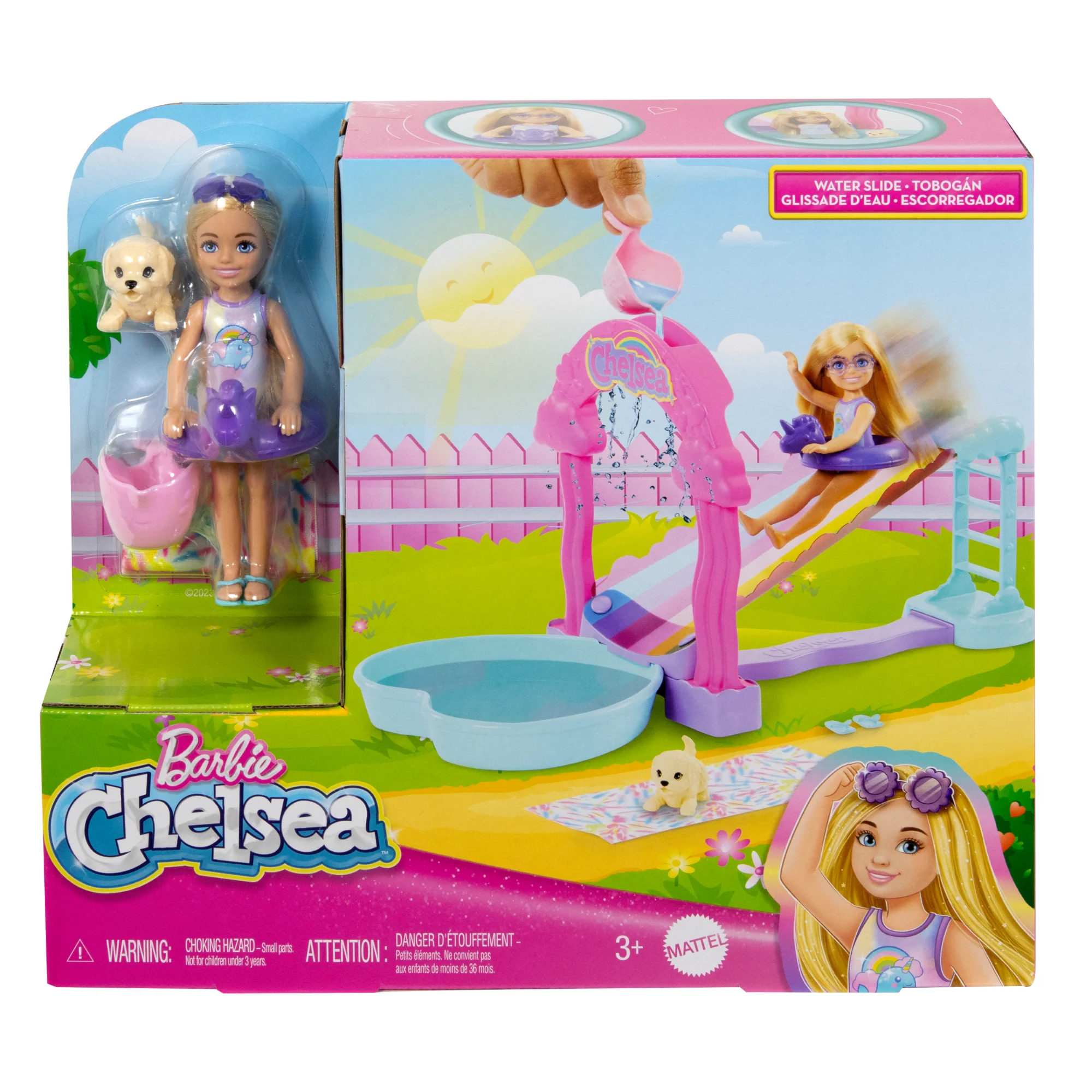 Barbie  Chelsea  Coffret de Jeu  Glissade D’Eau Arc-en-Ciel - Image 6