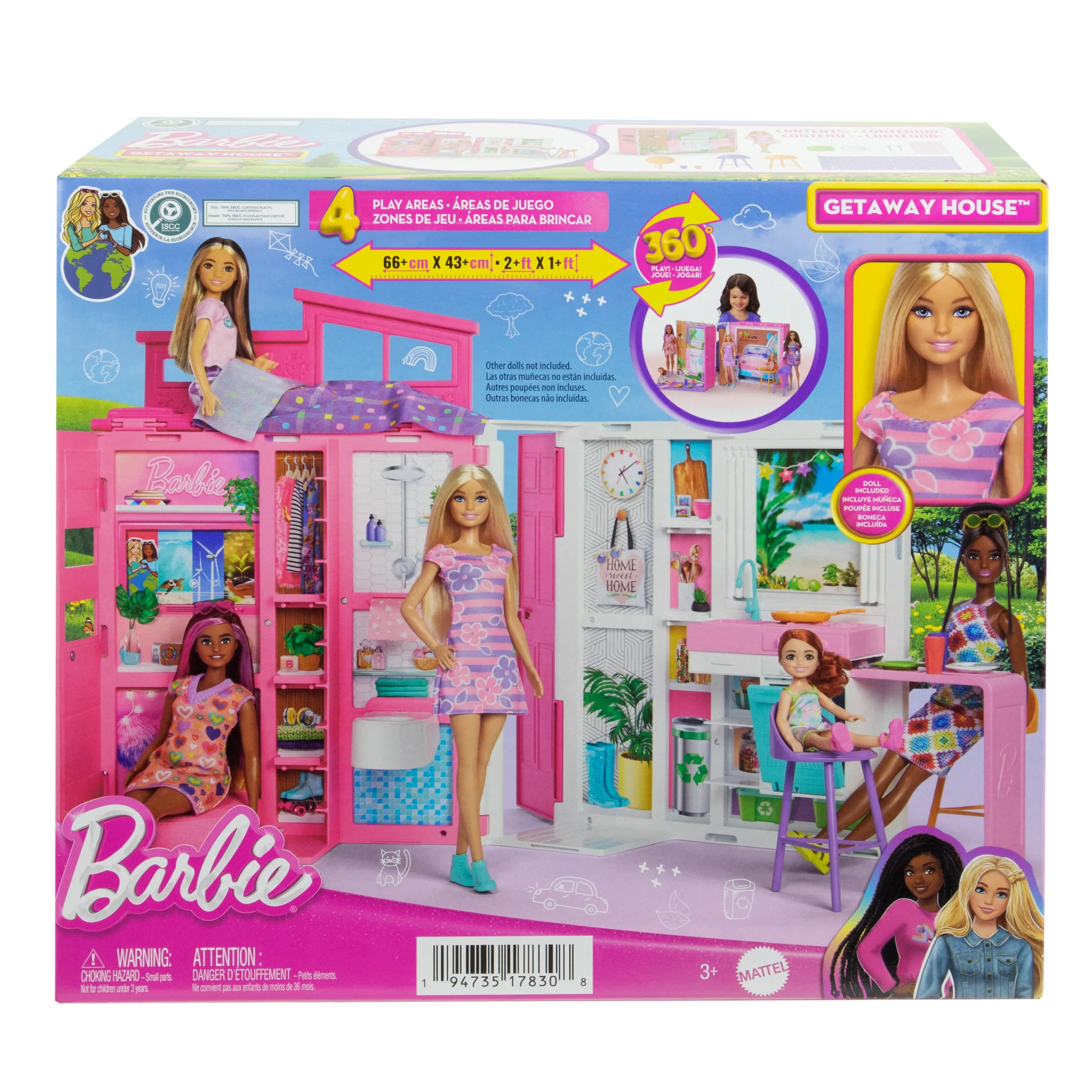 Barbie Maison Portative et Poupée, 4Pièces, 11Accessoires - Image 6