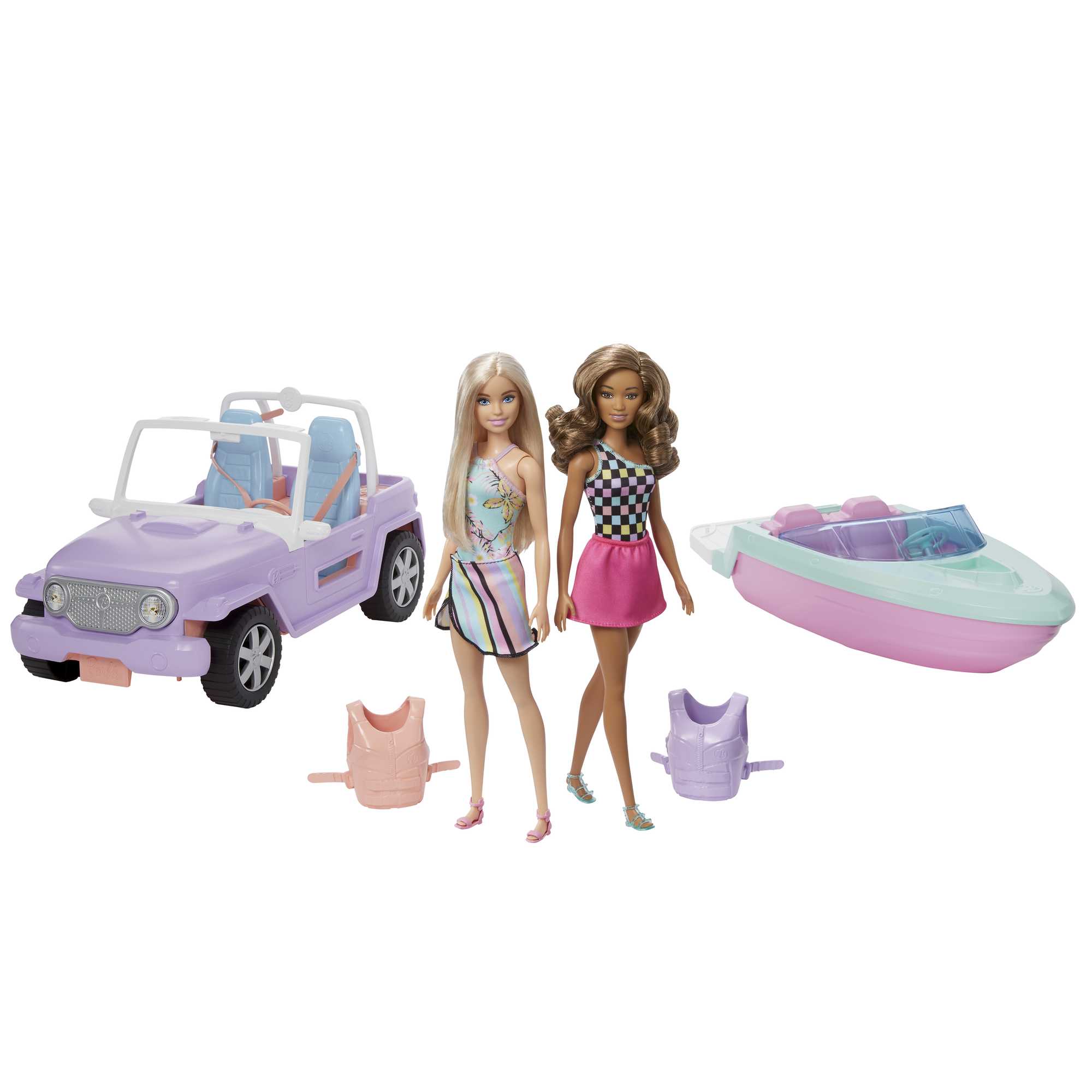 Barbie® Coffret Véhicules et Poupées