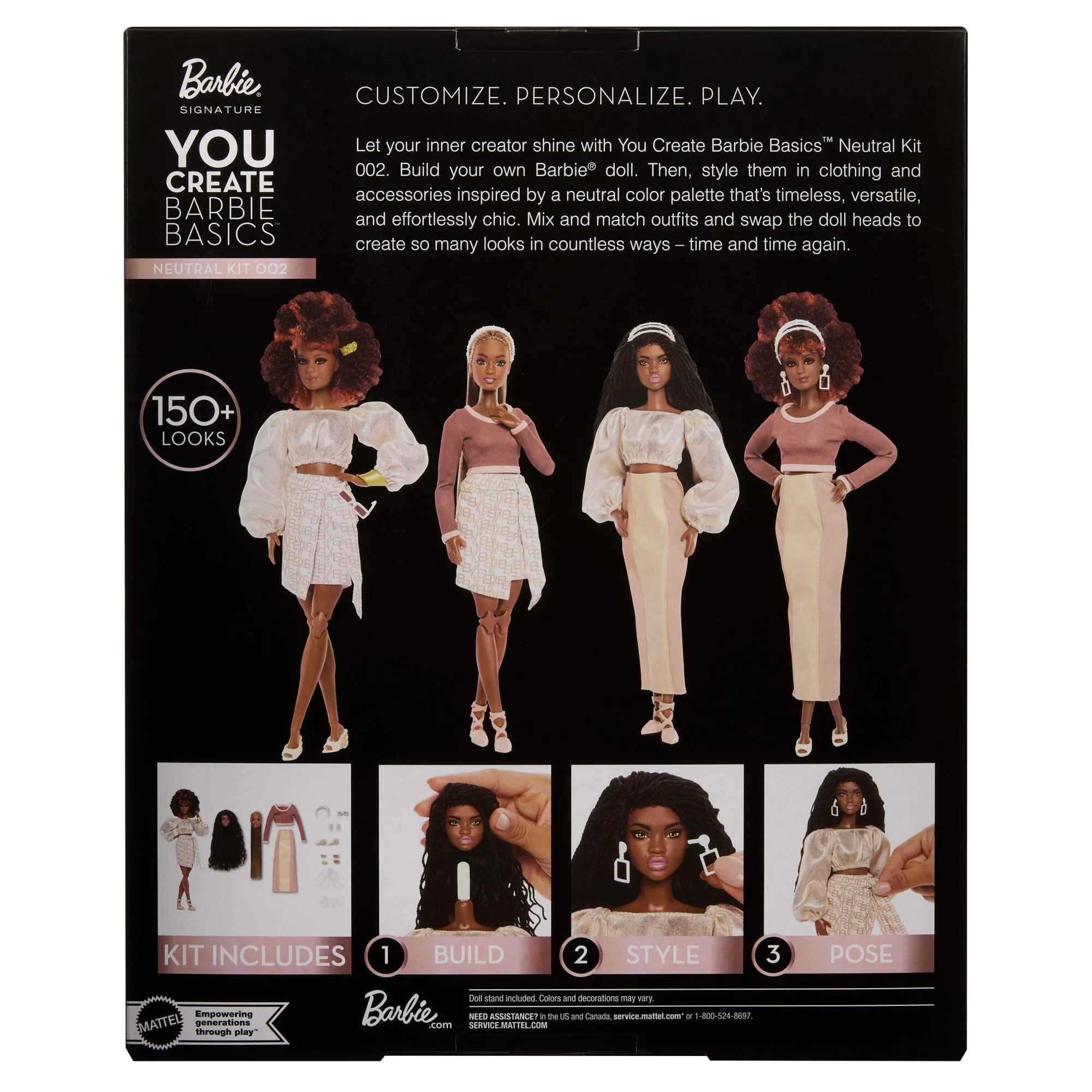 Barbie You Create Barbie Basics Neutral Kit 002, Customizable Fashion Doll & Universal-Fit Clothing - Image 6