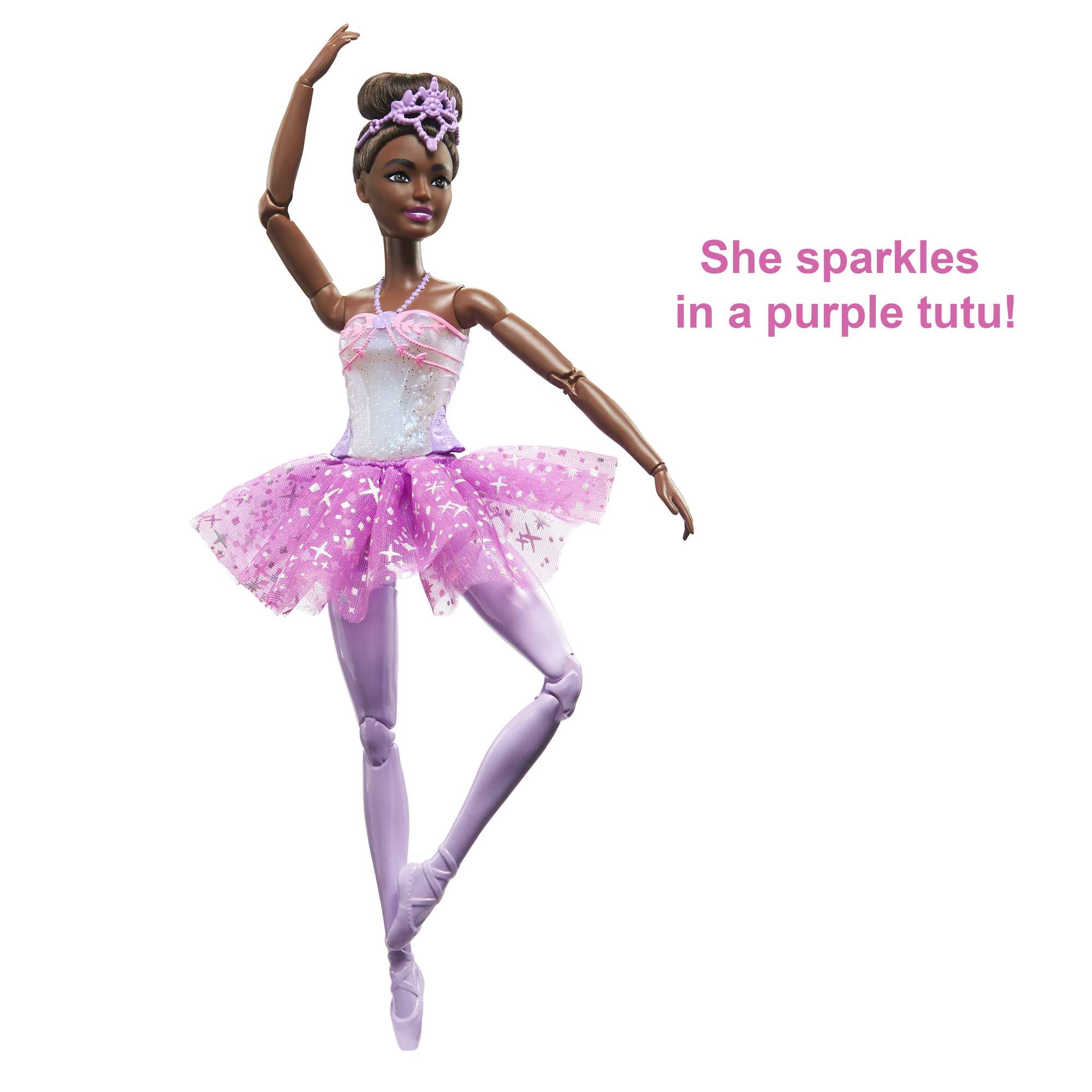 Barbie Dreamtopia Twinkle Lights Ballerina Doll, Brunette With Light-Up Feature, Tiara And Tutu - Image 5
