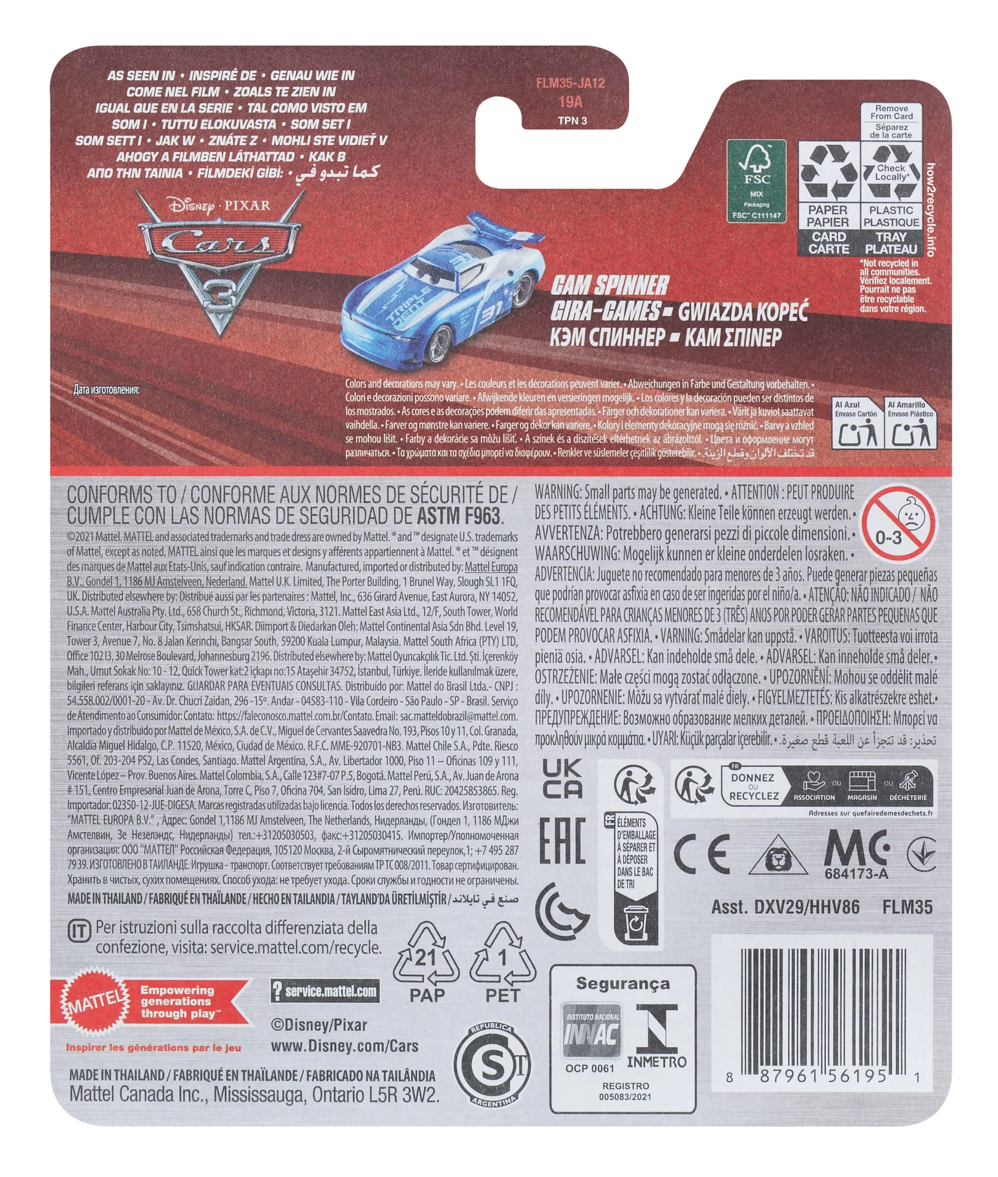 Carros da Disney e Pixar Diecast Veículo de Brinquedo Triple Dent Gen 3 - Image 5