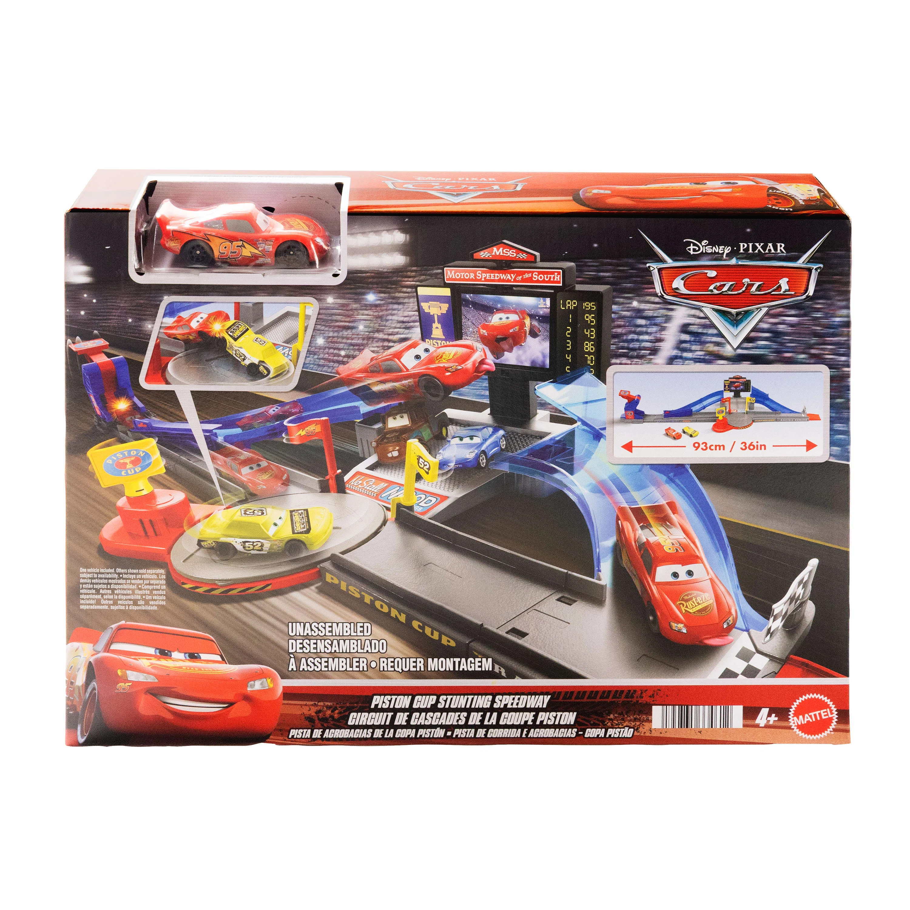 Cars de Disney y Pixar Cars Playsets Pista de Juguete pista de acrobacias de la copa pistón - Image 6