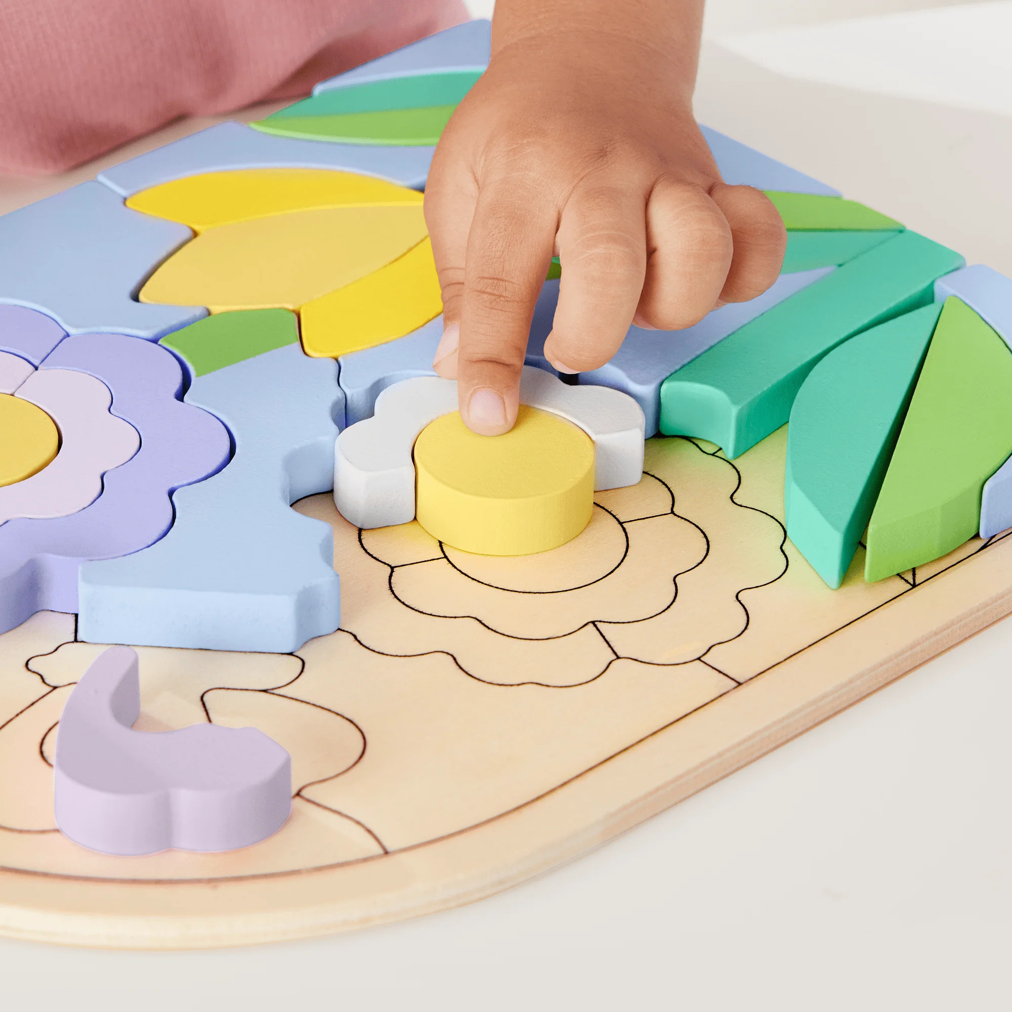 Casse-Tête de Fleurs en Bois Fisher-Price®, Pour enfants d'Âge Préscolaire, 37Éléments en Bois - Image 3