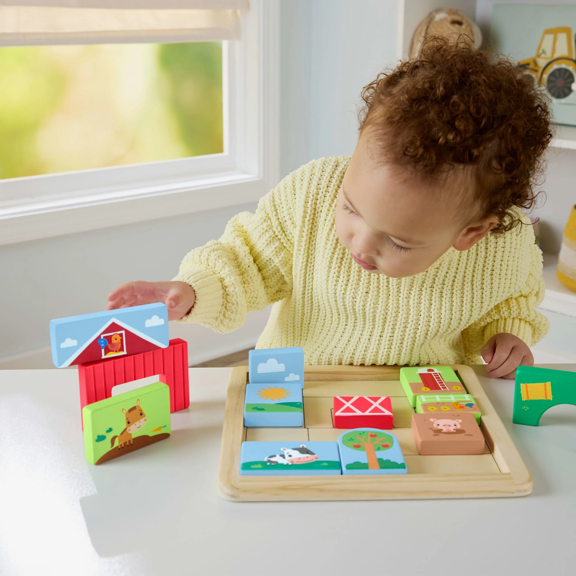 Casse-Tête en Bois à Thématique de Ferme Fisher-Price Pour Tout-Petits et enfants, 14 Pièces en Bois - Image 2