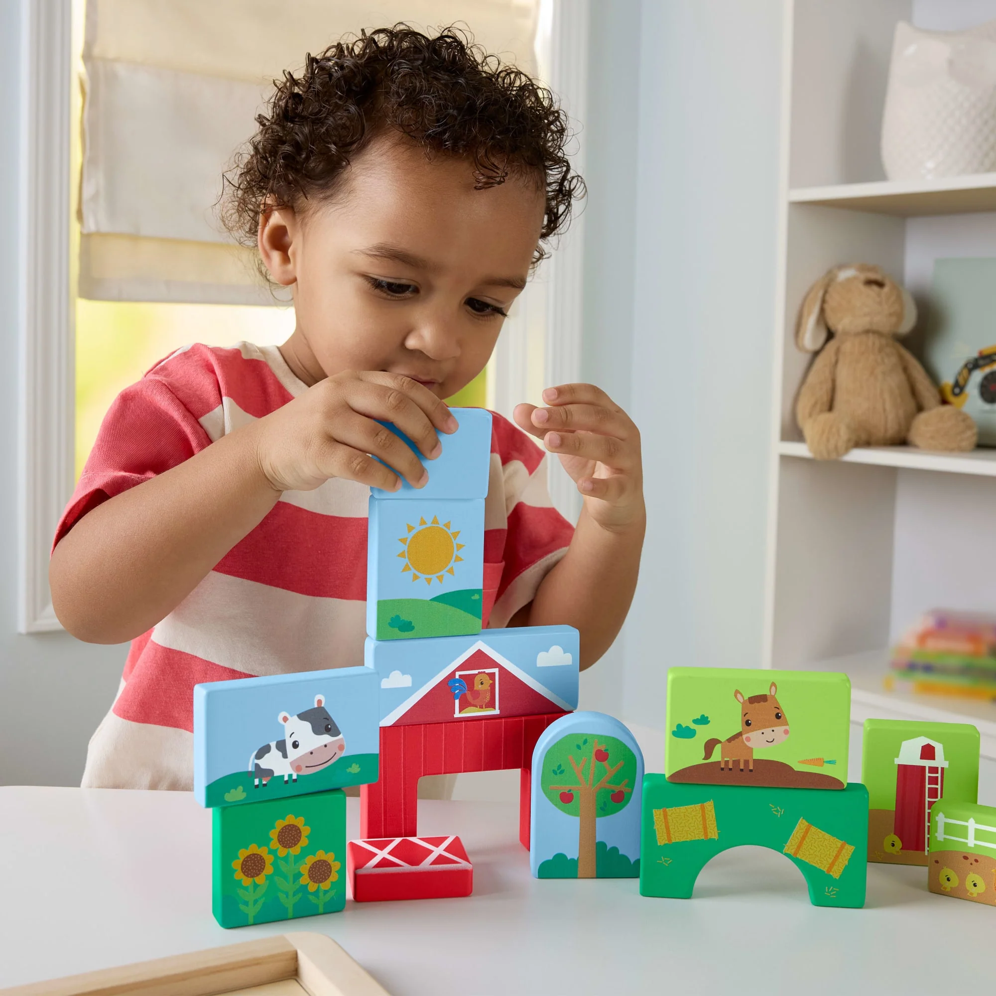 Casse-Tête en Bois à Thématique de Ferme Fisher-Price Pour Tout-Petits et enfants, 14 Pièces en Bois - Image 4