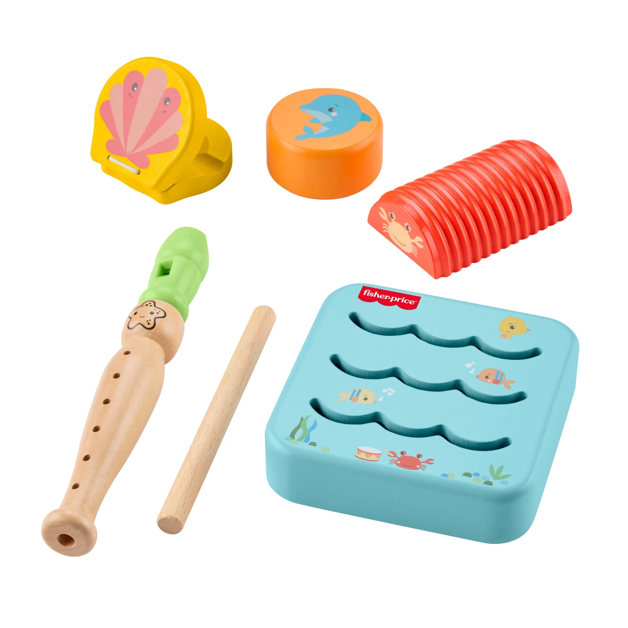 Coffret Cadeau Musical en Bois Amis de L’Océan Fisher-Price® - Image 4