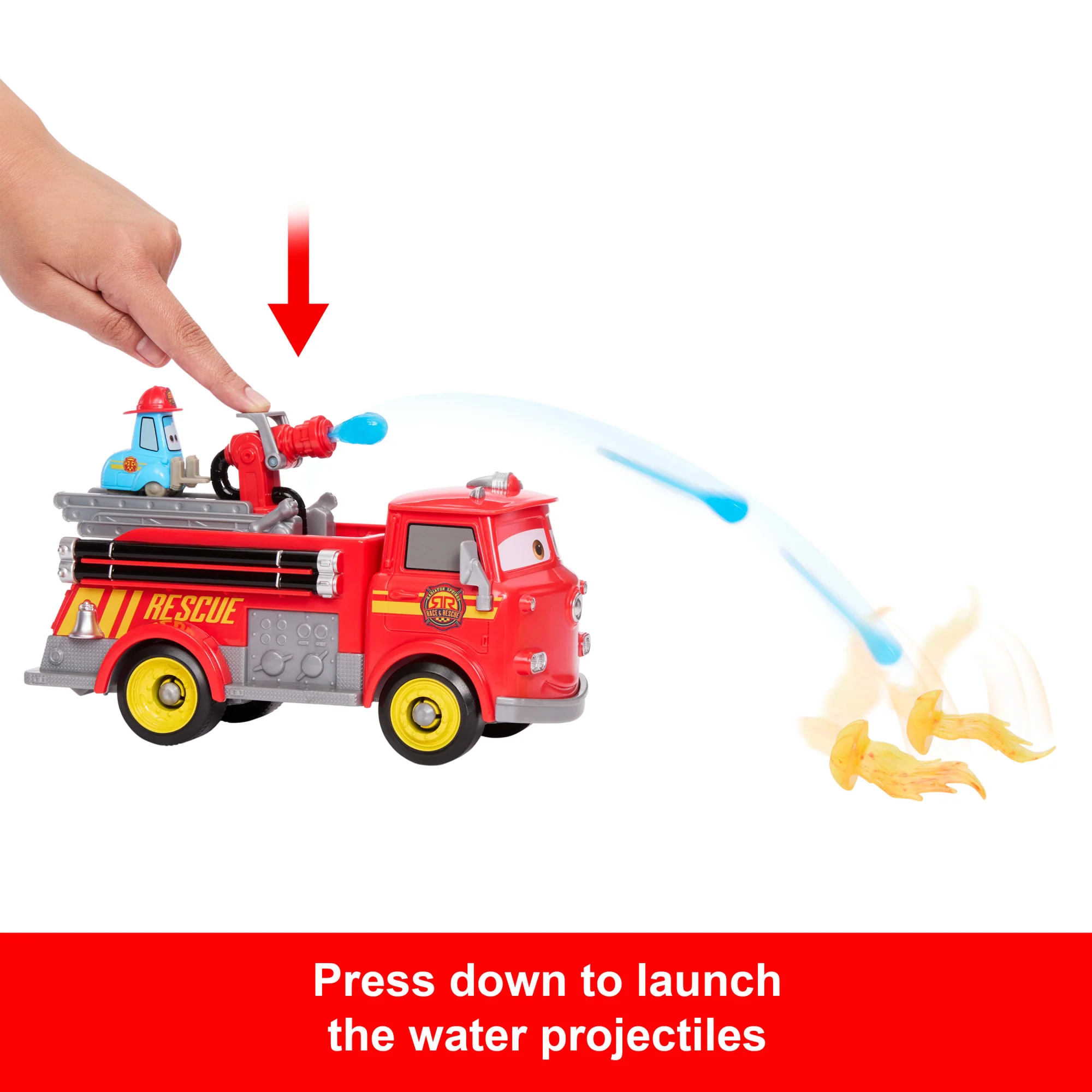 Disney And Pixar Cars Radiator Springs Race & Rescue Fire Fighting Red & Guido & Accessories - Image 3
