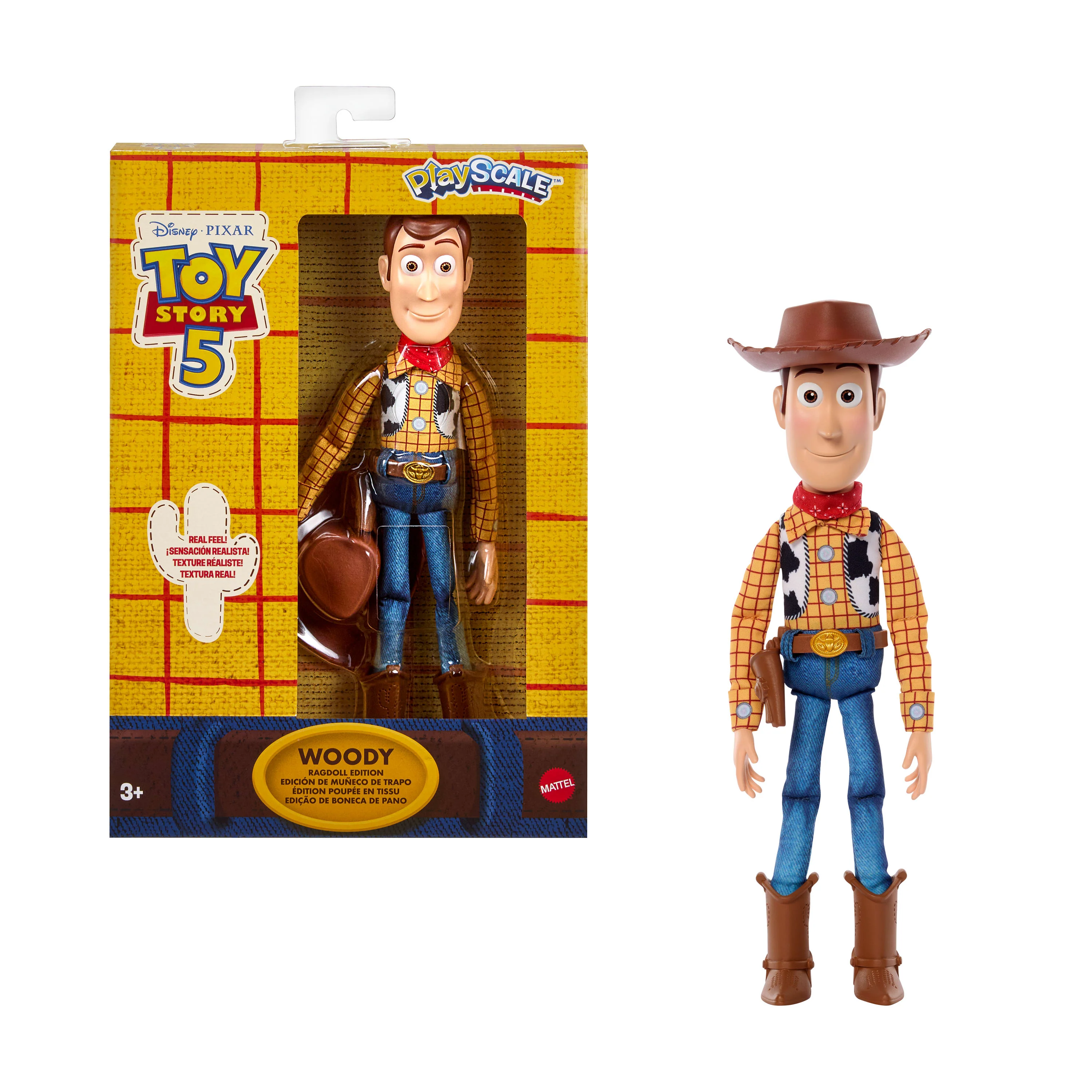 Disney And Pixar Toy Story 5 Woody Ragdoll Edition Figure, 7 Inch Playscale Movie Accurate