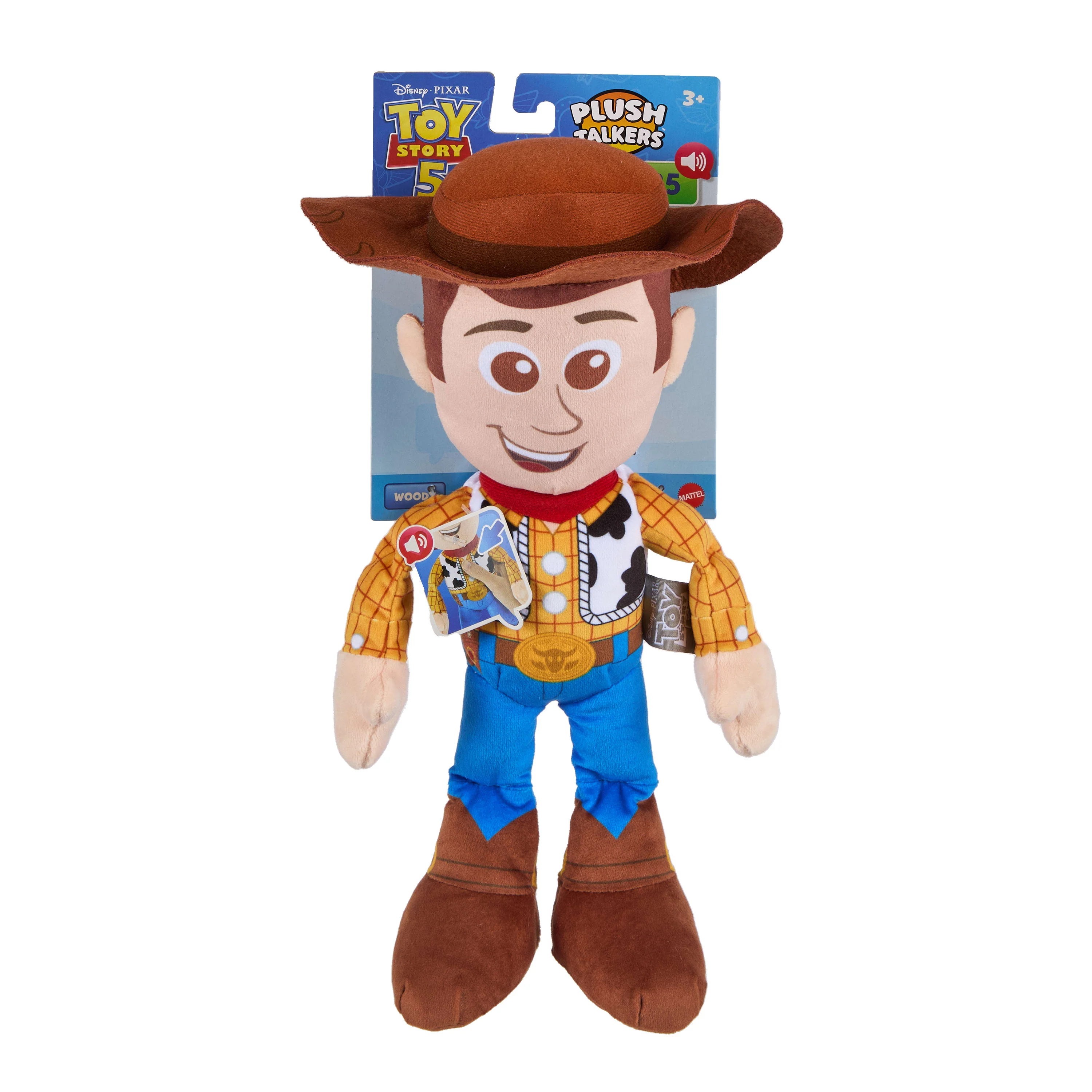Disney And Pixar Toy Story 5 Woody Plush Talkers Toy, 11-Inch Soft Toy With Sounds And Phrases