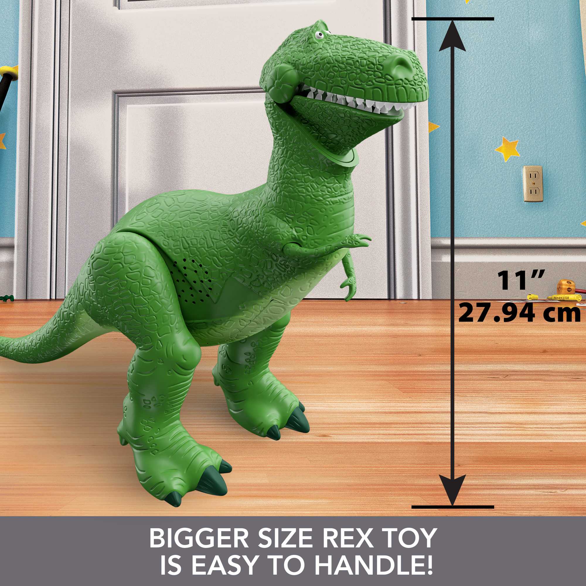 Disney And Pixar Toy Story Rex Figure, Roarin' Laughs Talking Dinosaur Toy - Image 5