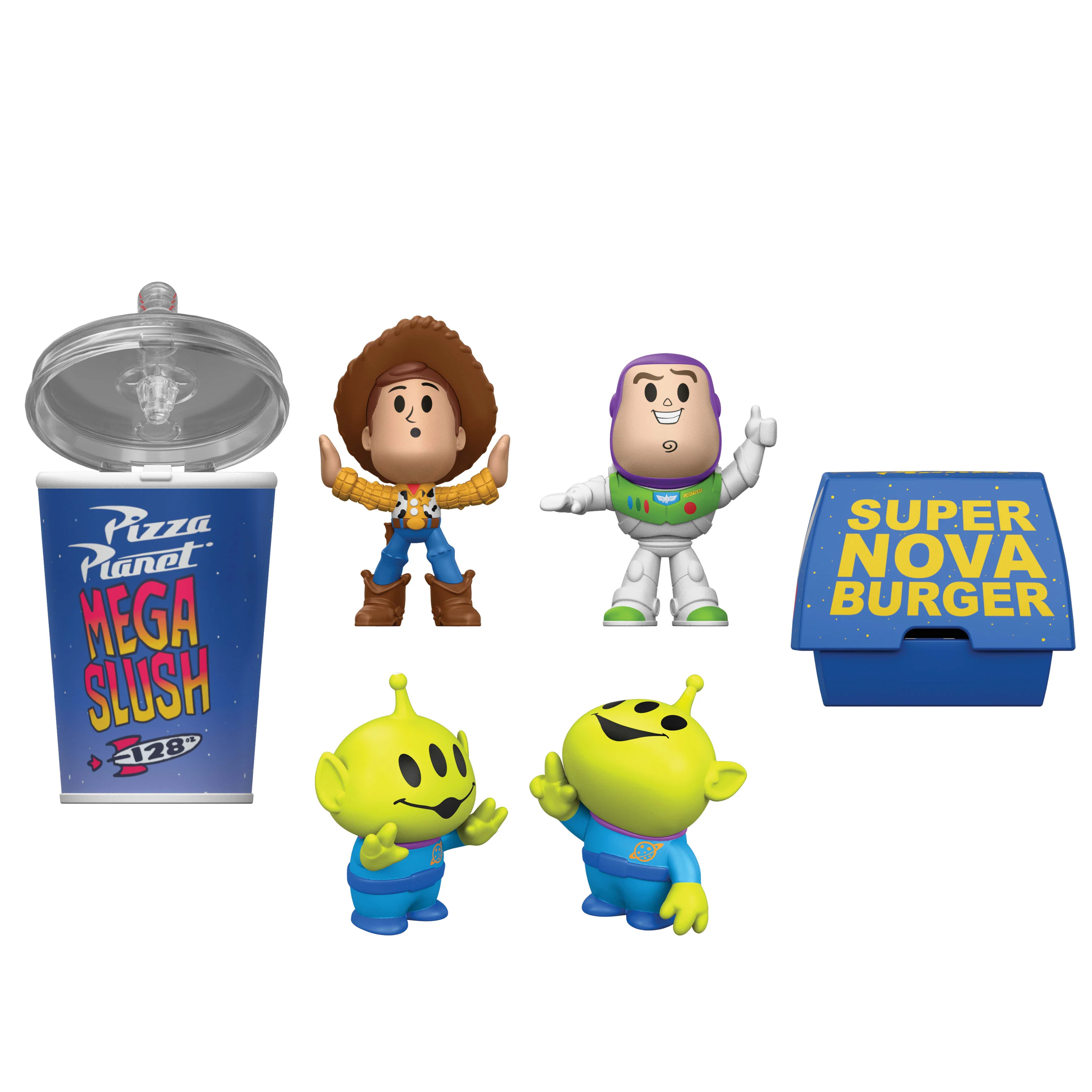 Disney And Pixar Toy Story Small Stars Pizza Planet Adventure, Stylized Woody & Buzz & 2 Aliens - Image 5