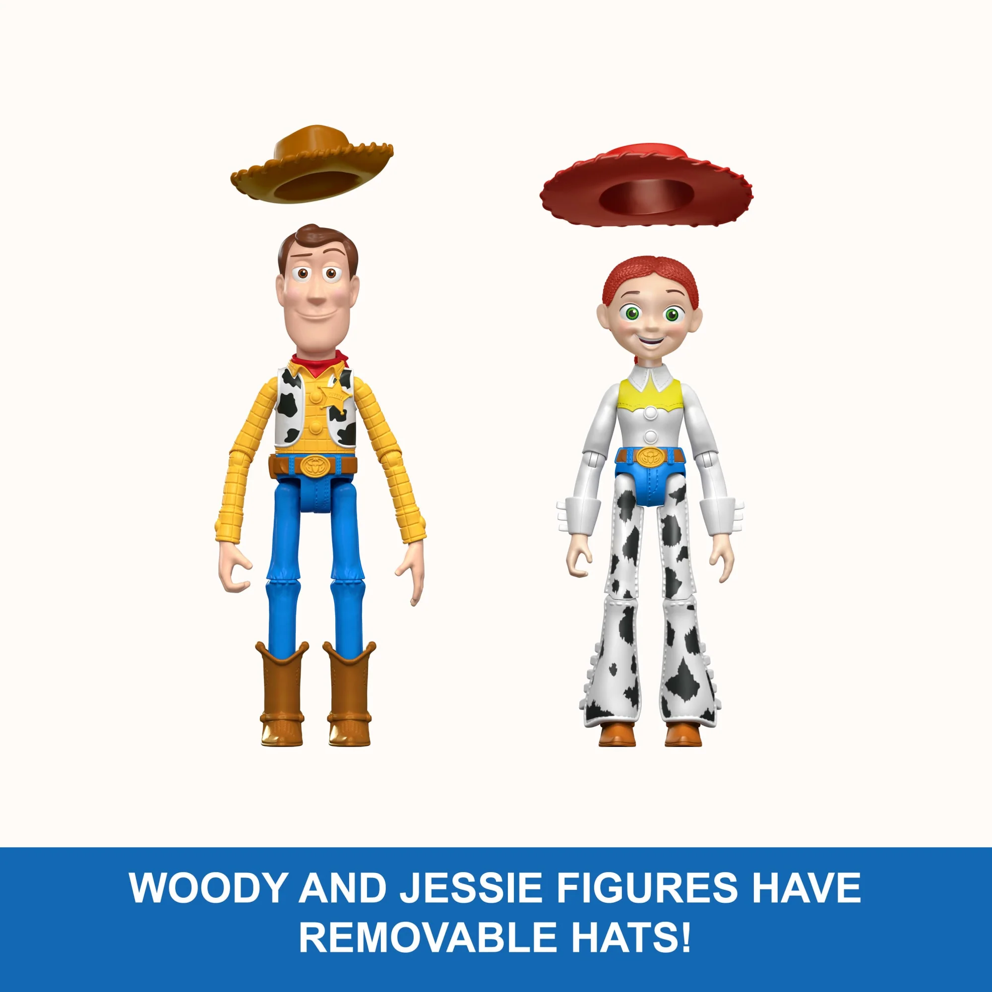 Disney And Pixar Woody & Jessie Action Figure Pack, 7-Inch Scale Posable Authentic Character Dolls - Image 2