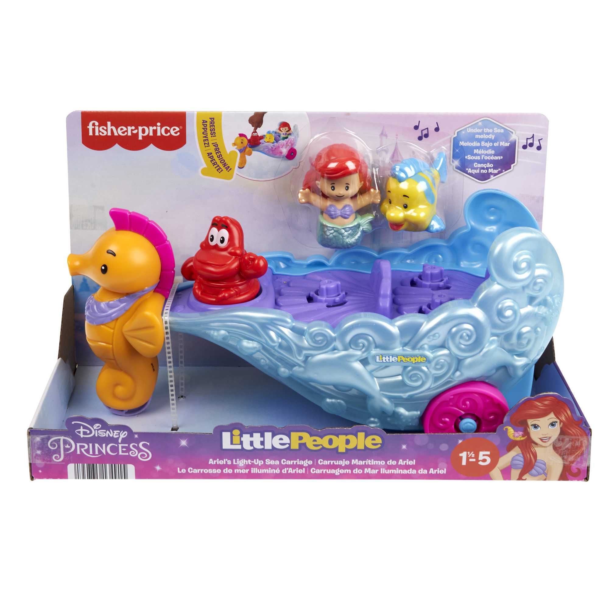Disney-Calèche de La Mer Lumineuse D’Ariel-Jouet Musical Little People - Image 6